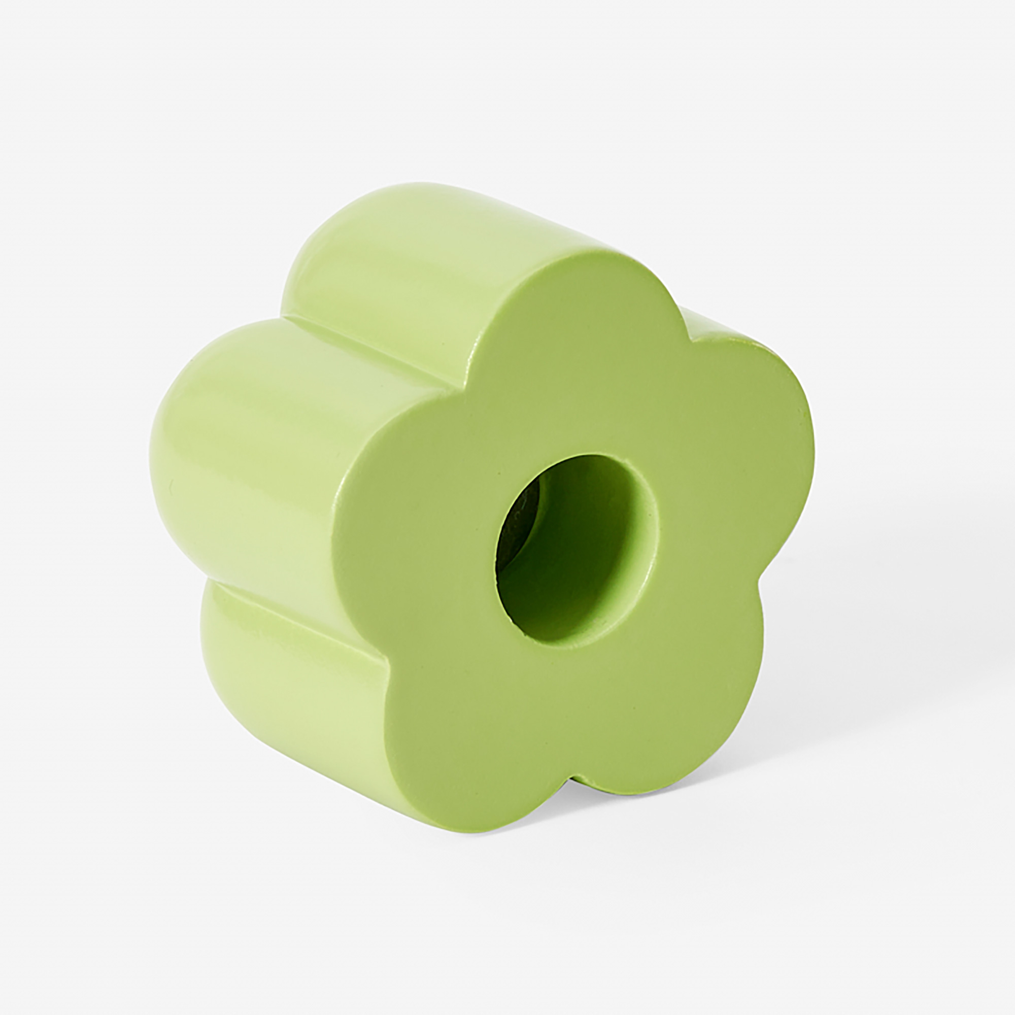 Poppy Candle & Incense Holder Green