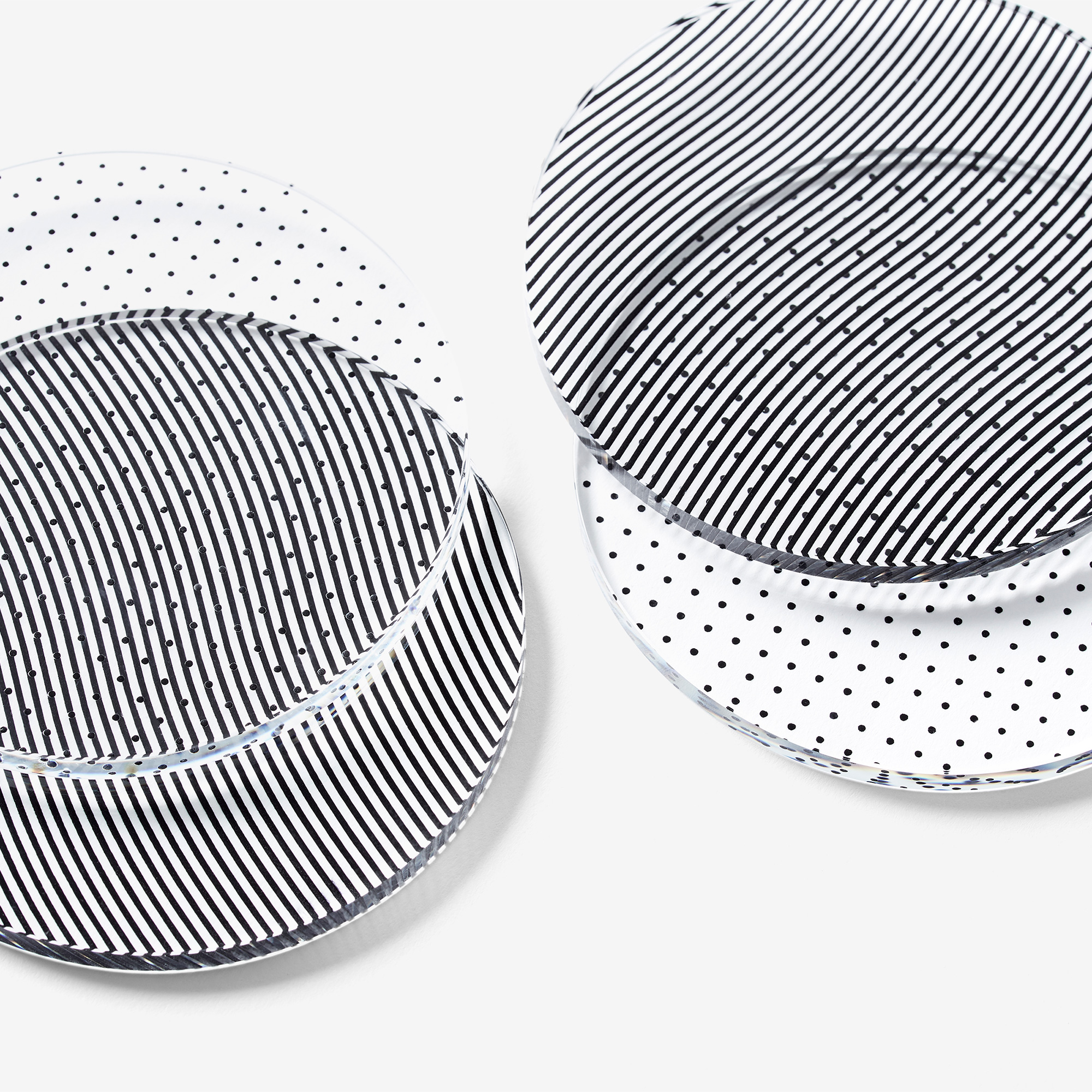 Glass Grid Coaster Dot Wave