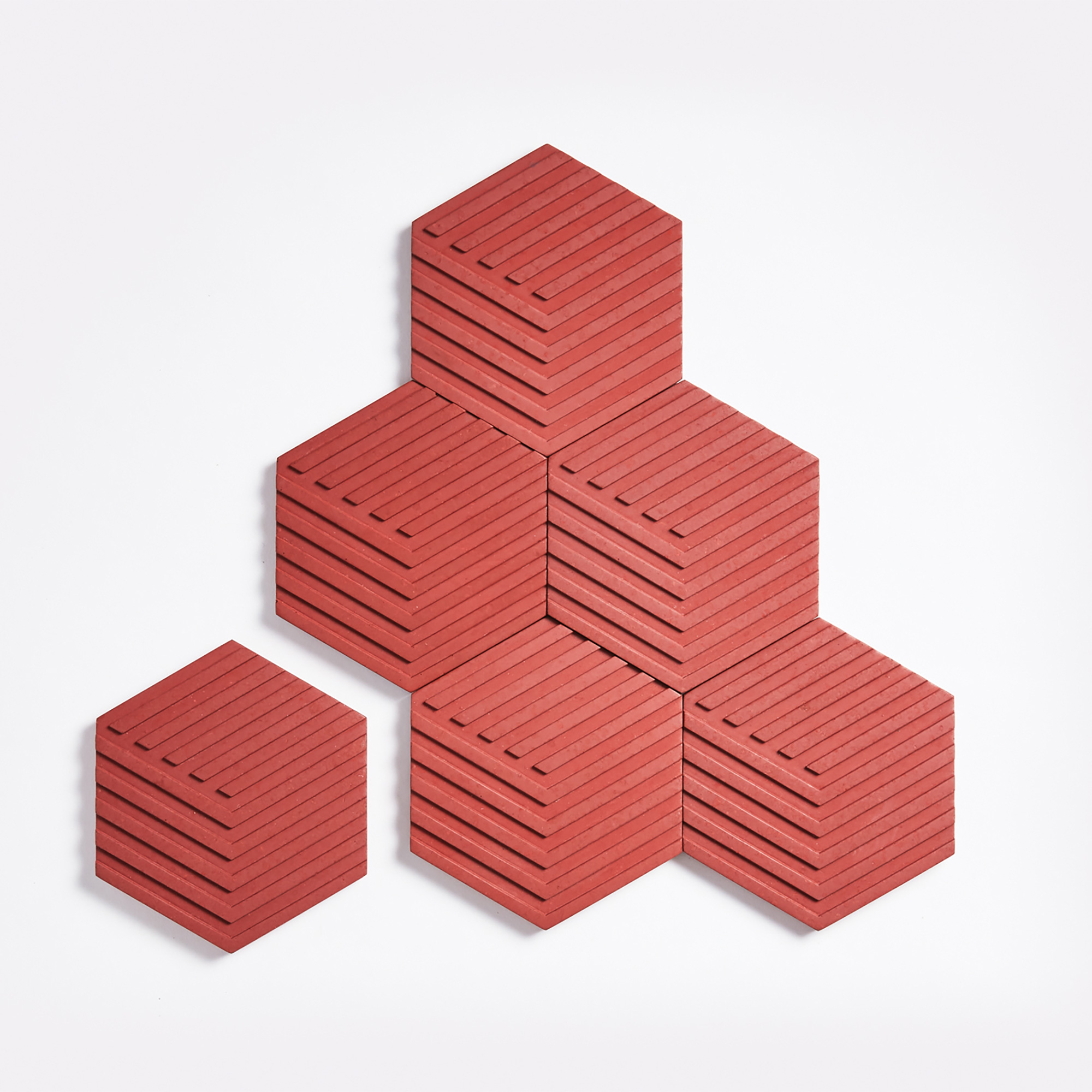 Table Tiles Concrete Red