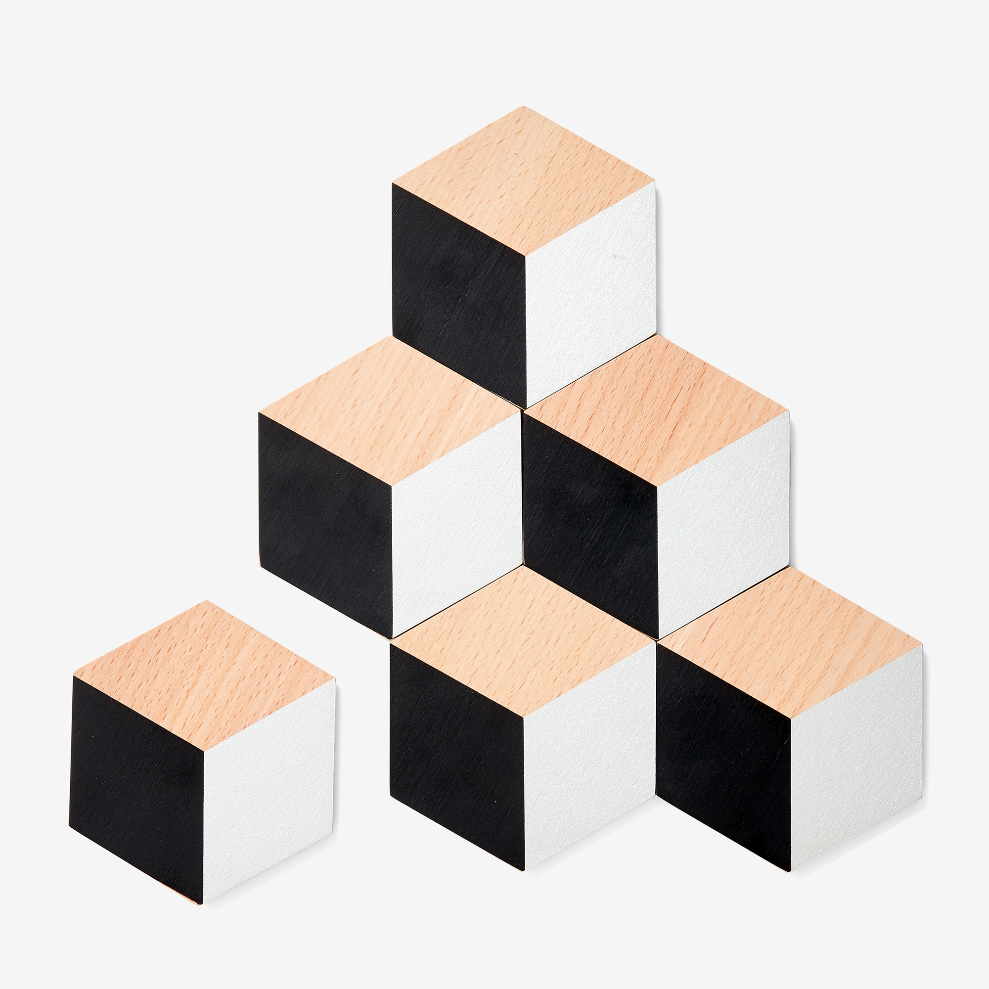 Table Tiles Black Silver Metallic