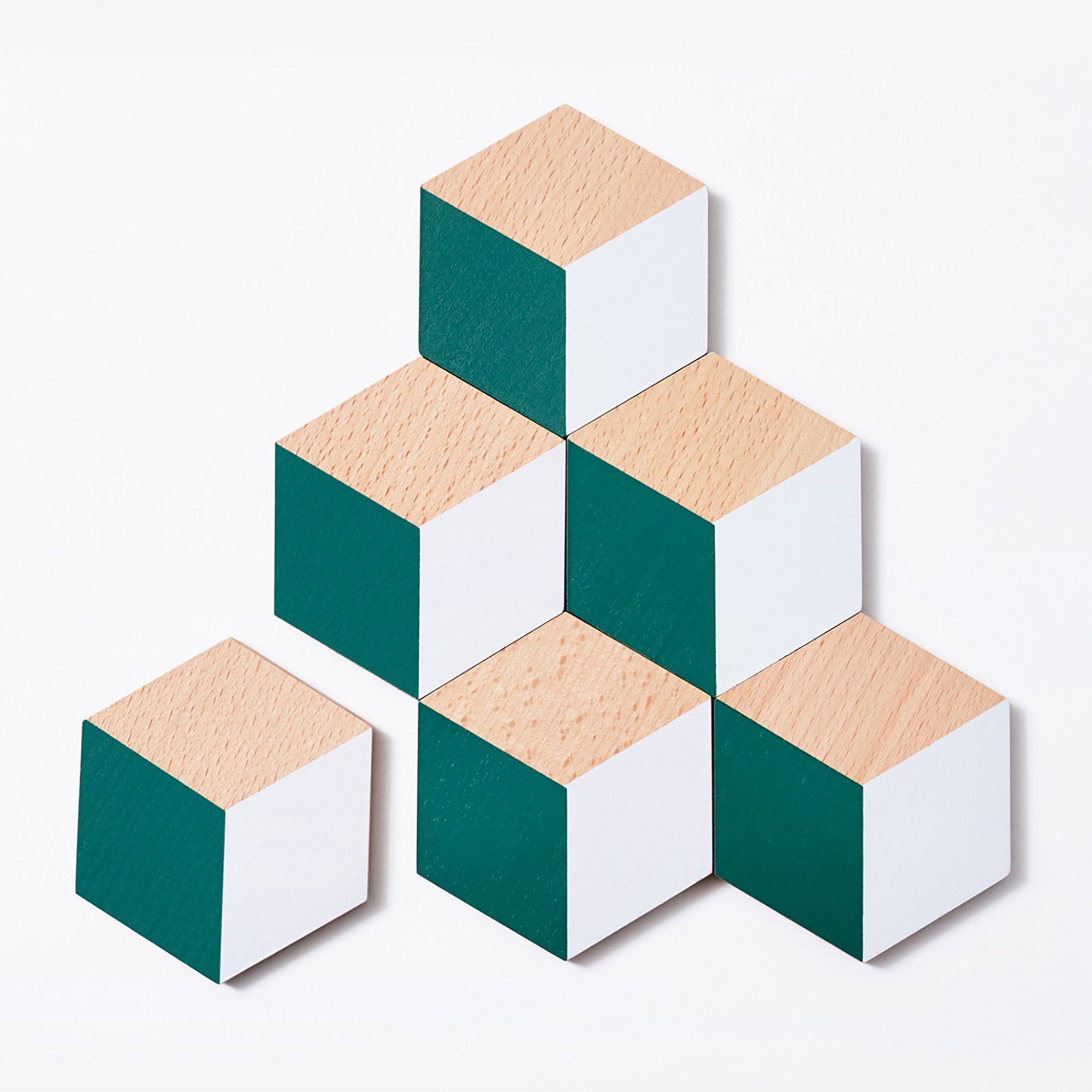 Table Tiles Green Gray