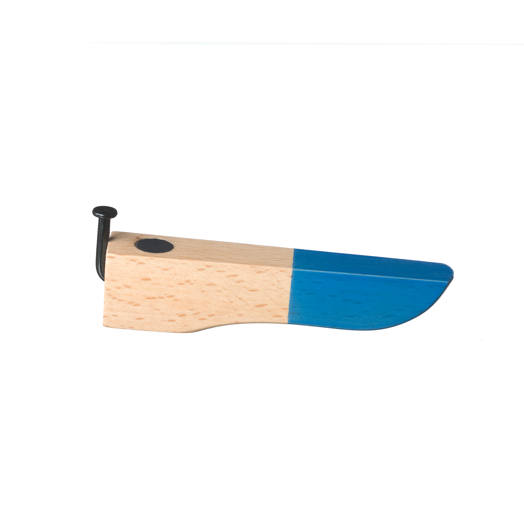 Bent Nail Bottle Opener Beech Blue Tip