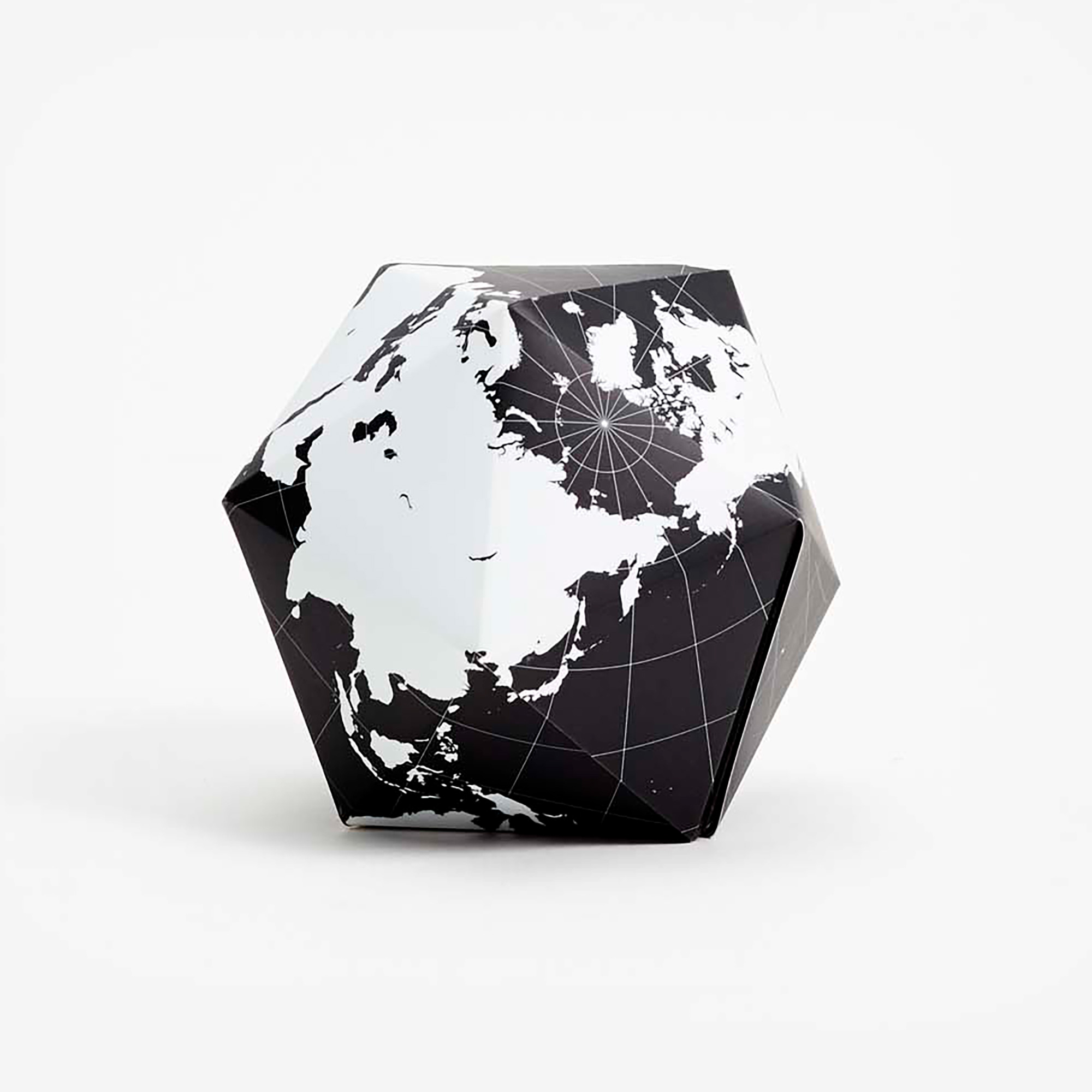 Dymaxion Globe Black White