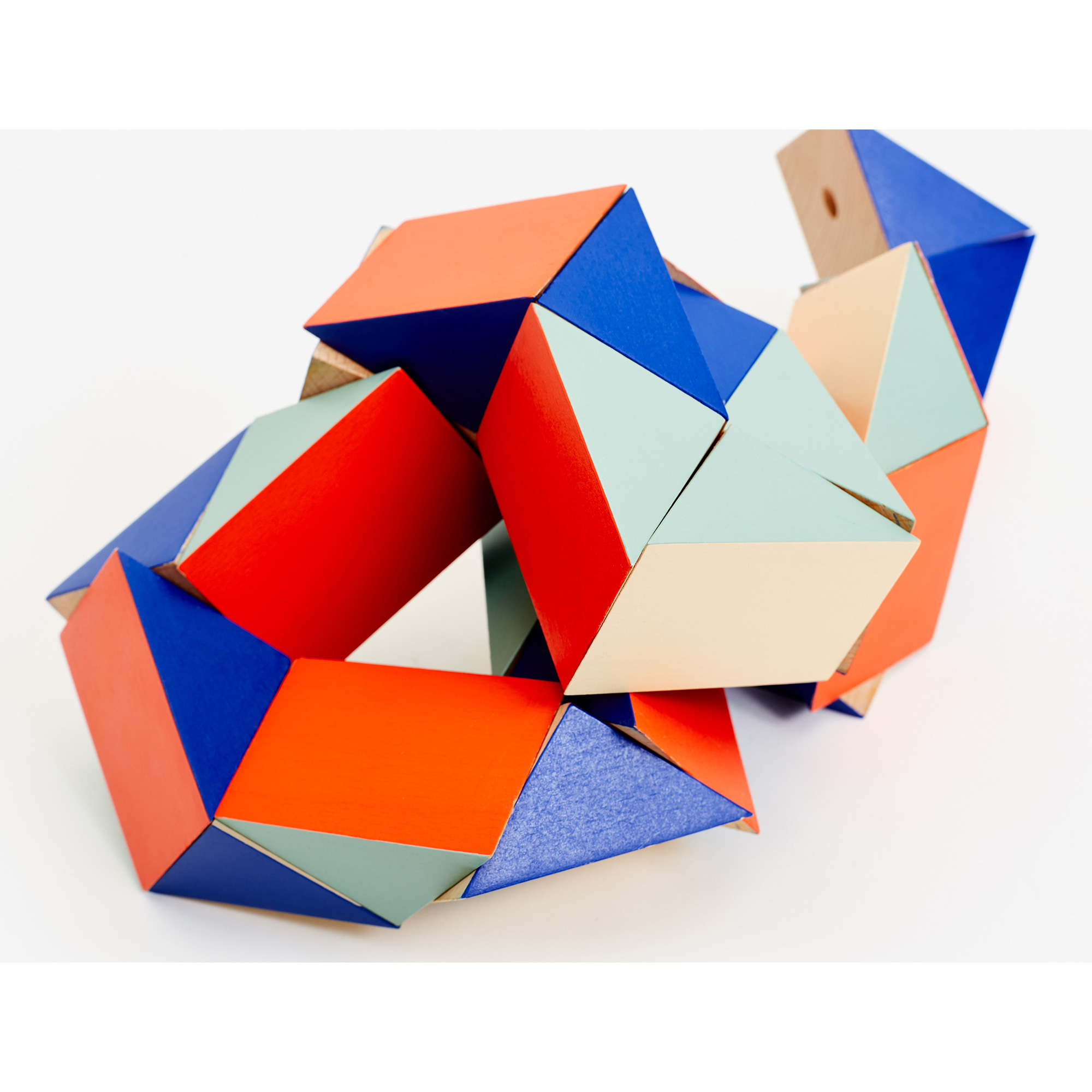 Snake Block Large Red Blue