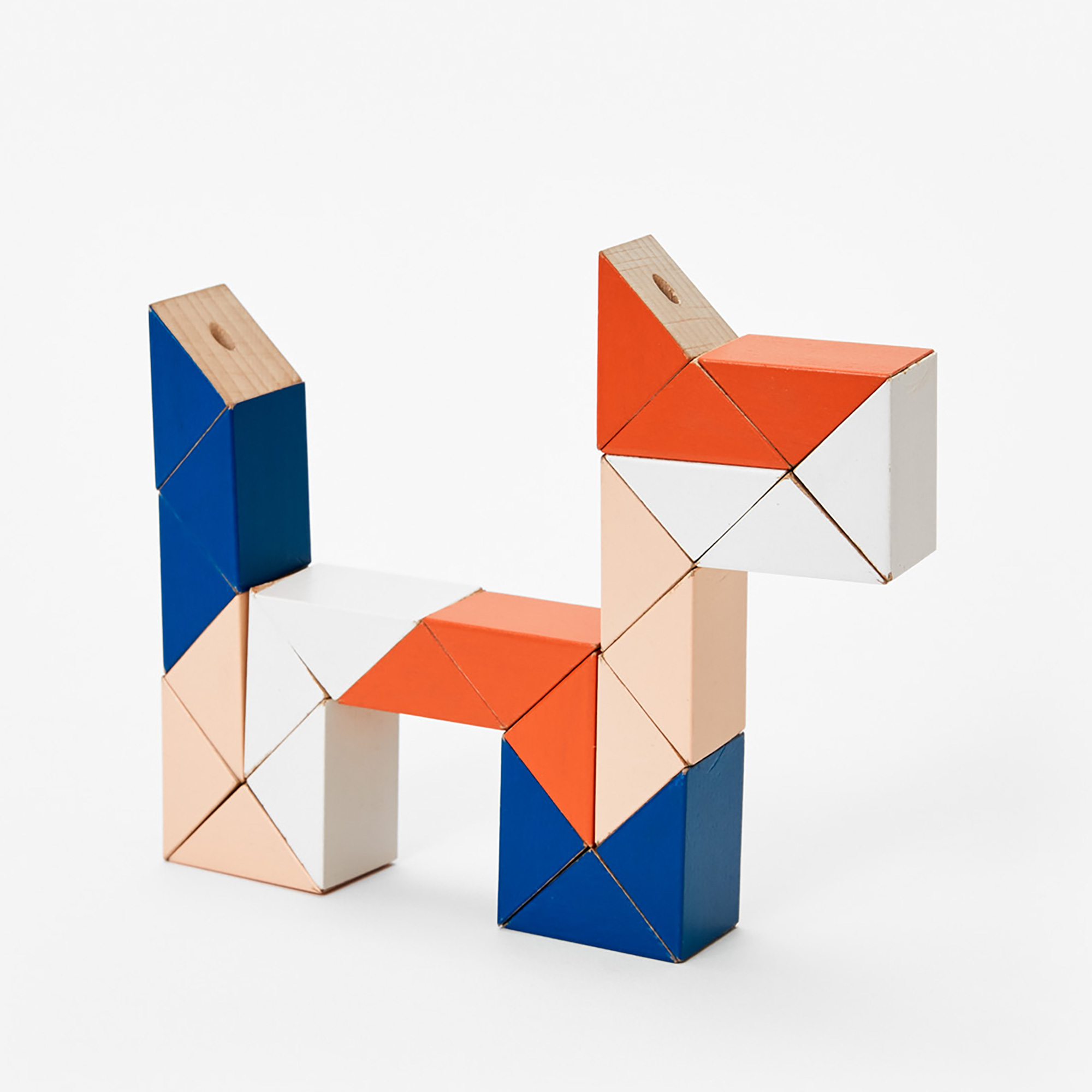 Snake Block Medium Blue Pink