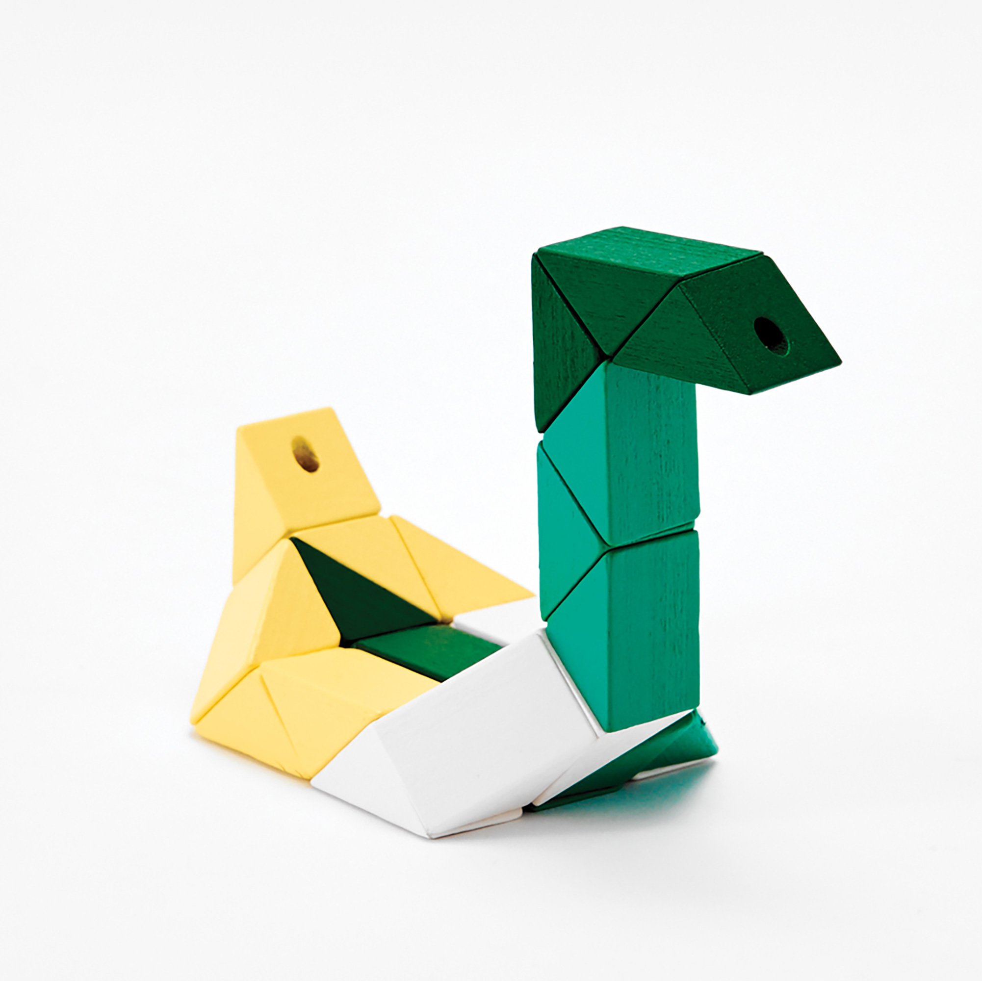 Snake Block Small Yellow Green