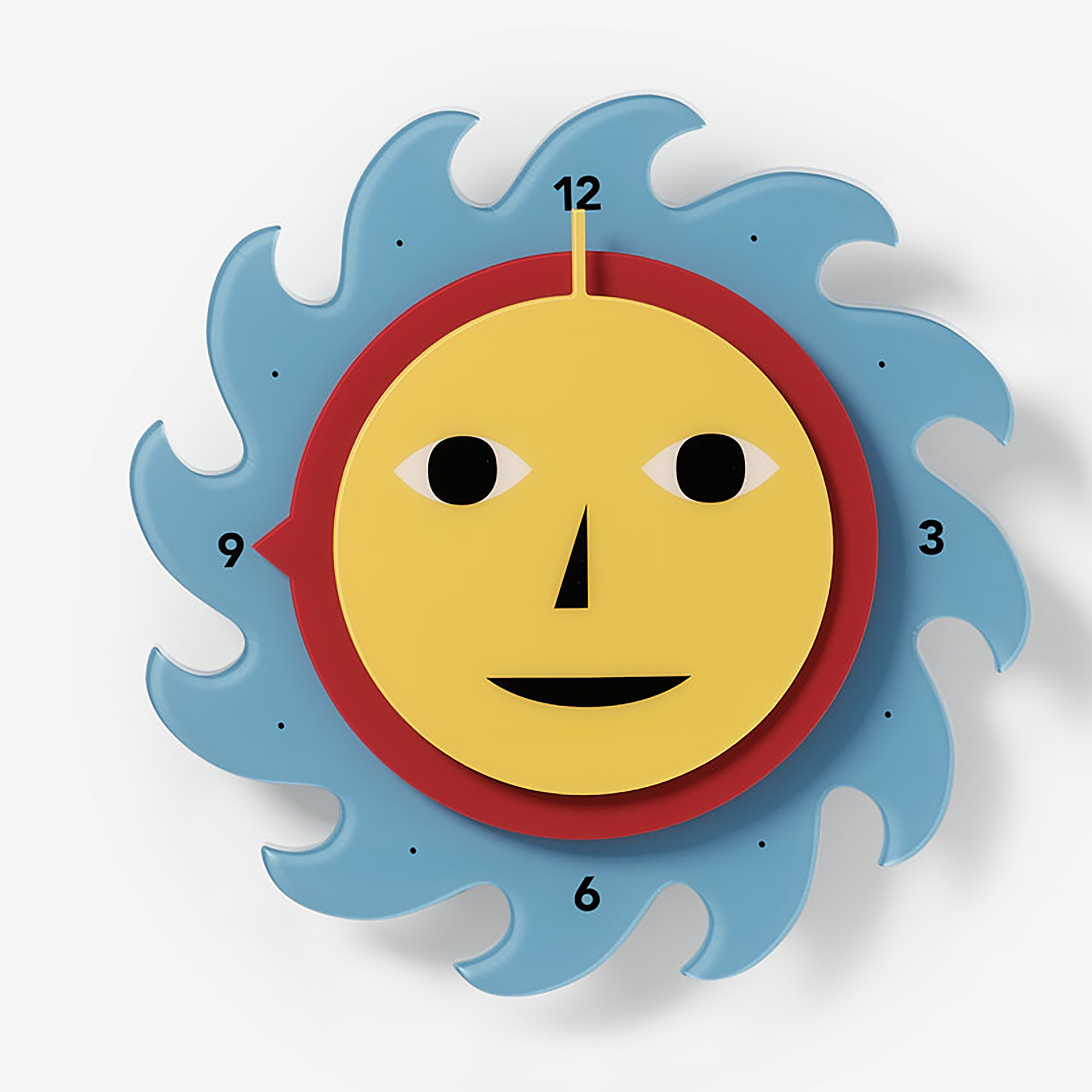 Everybody Clock Blue Red Yellow