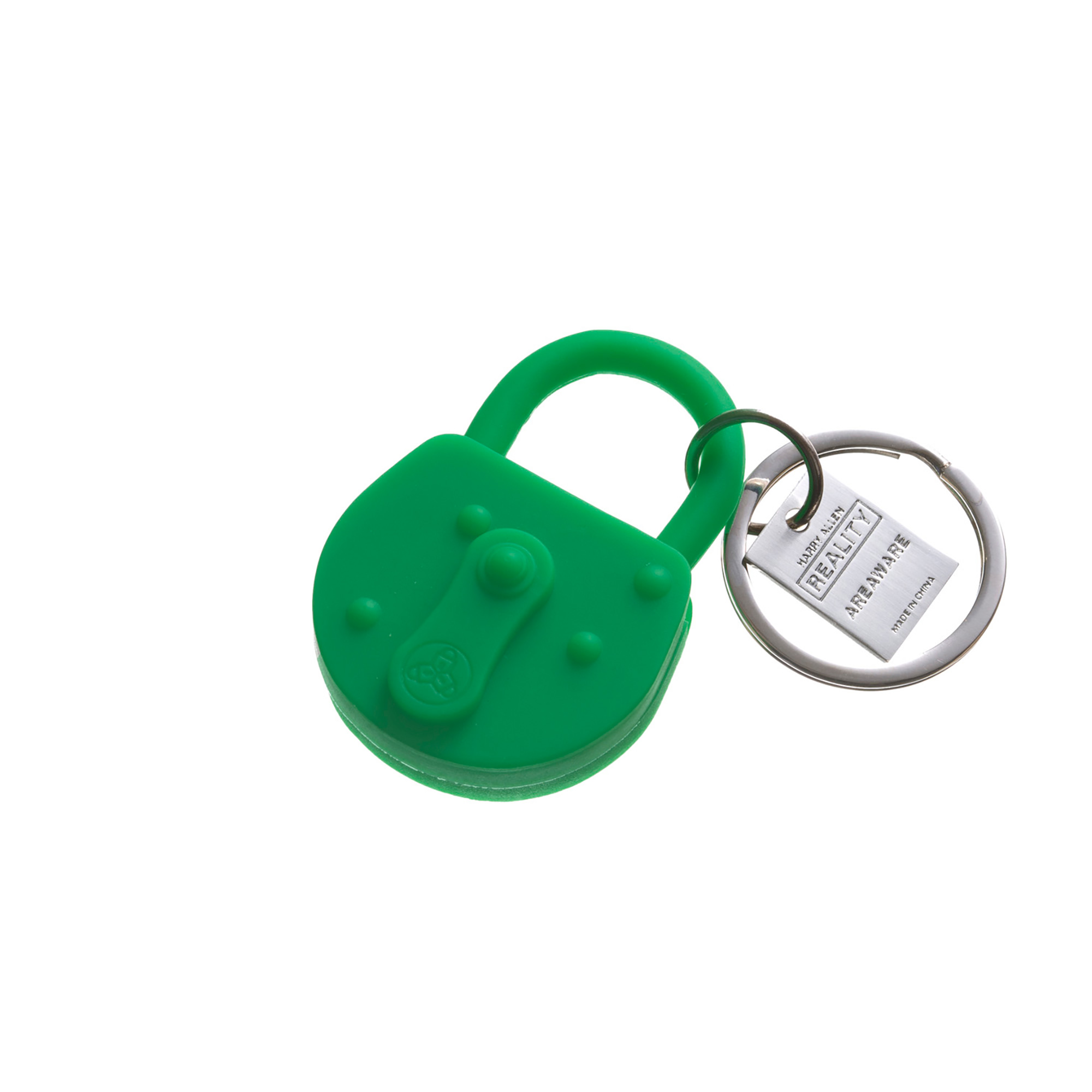 V2 Lock Keychain Green