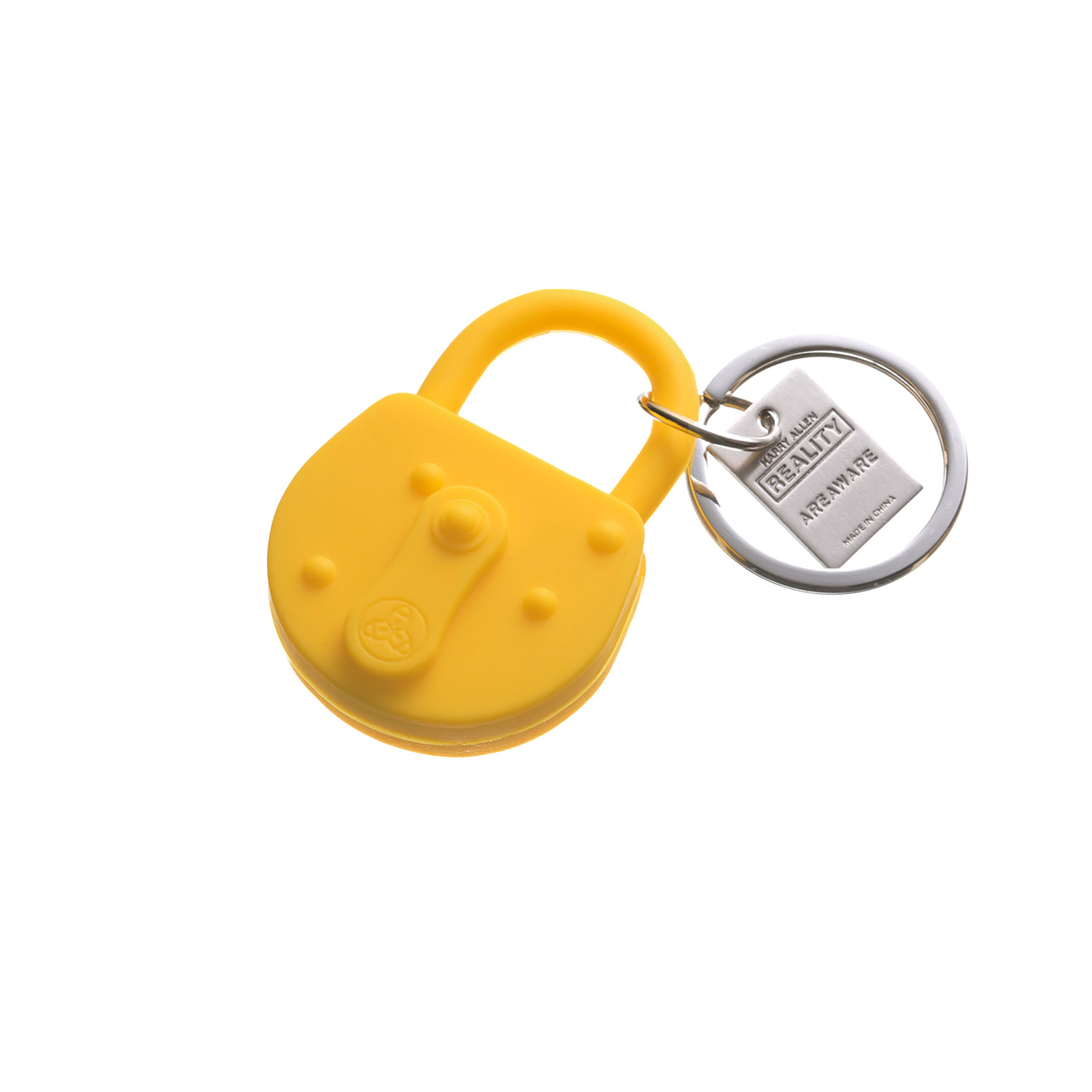 V2 Lock Keychain Yellow