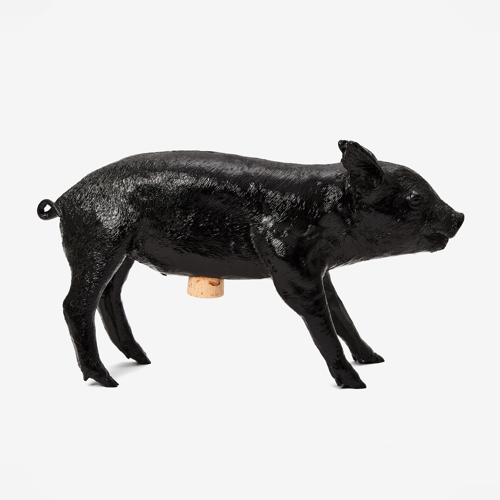 Bank in Form of Pig Black