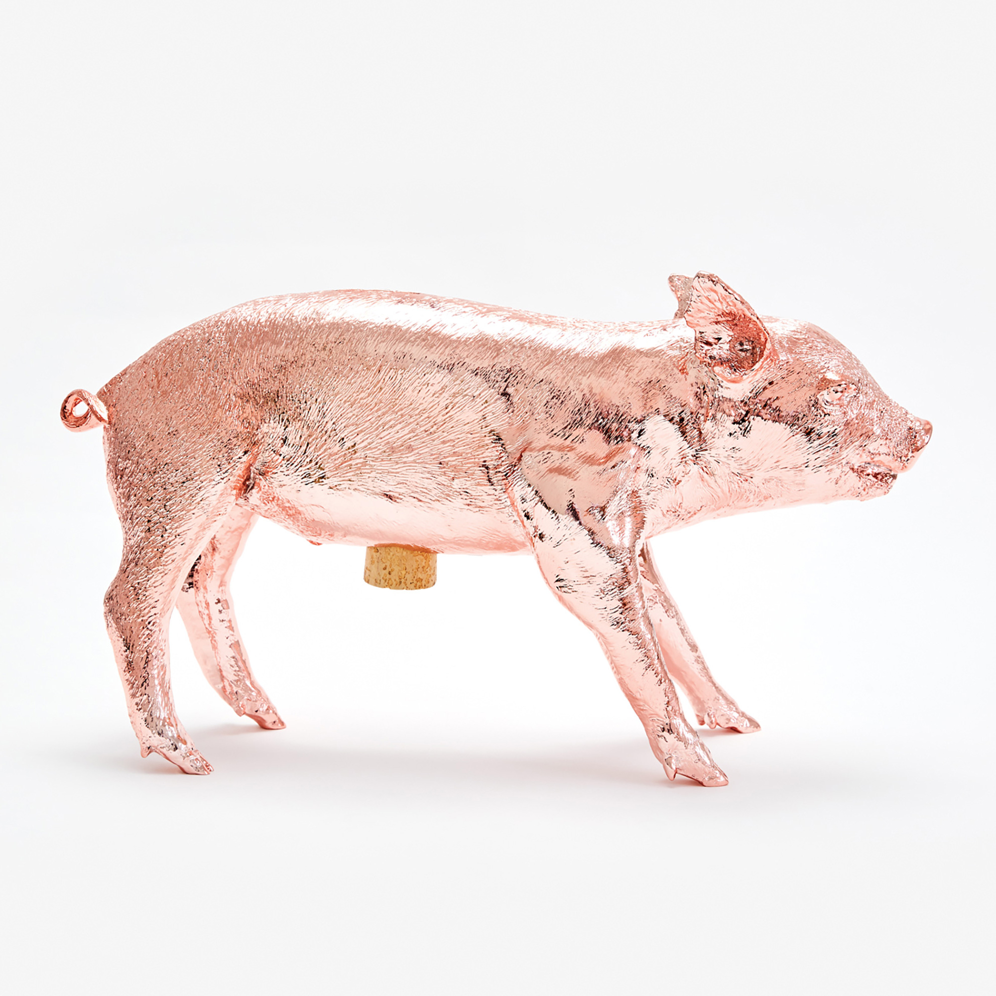 Bank in Form of Pig Rose Gold Chrome