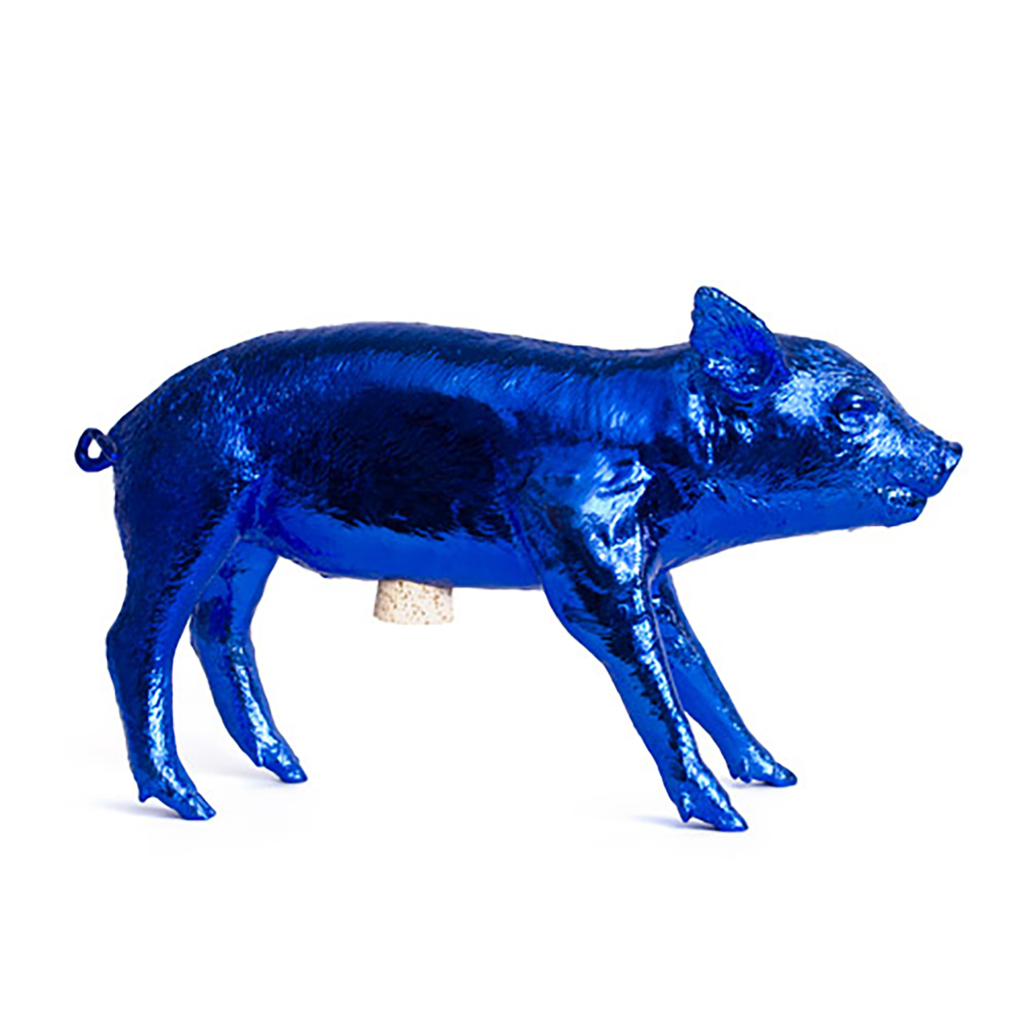 Bank in Form of Pig Matte Blue