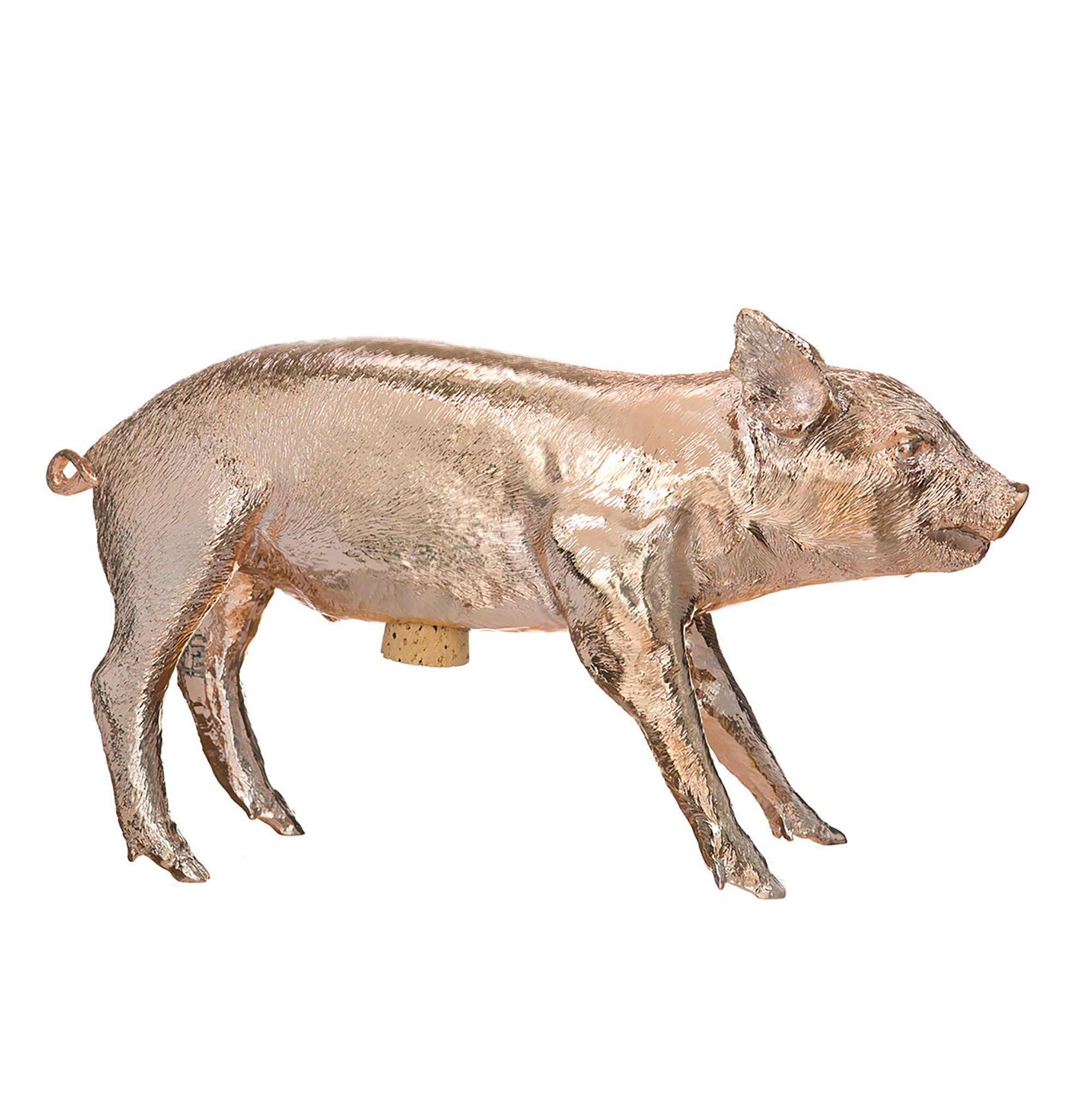 Bank in Form of Pig Champagne Chrome