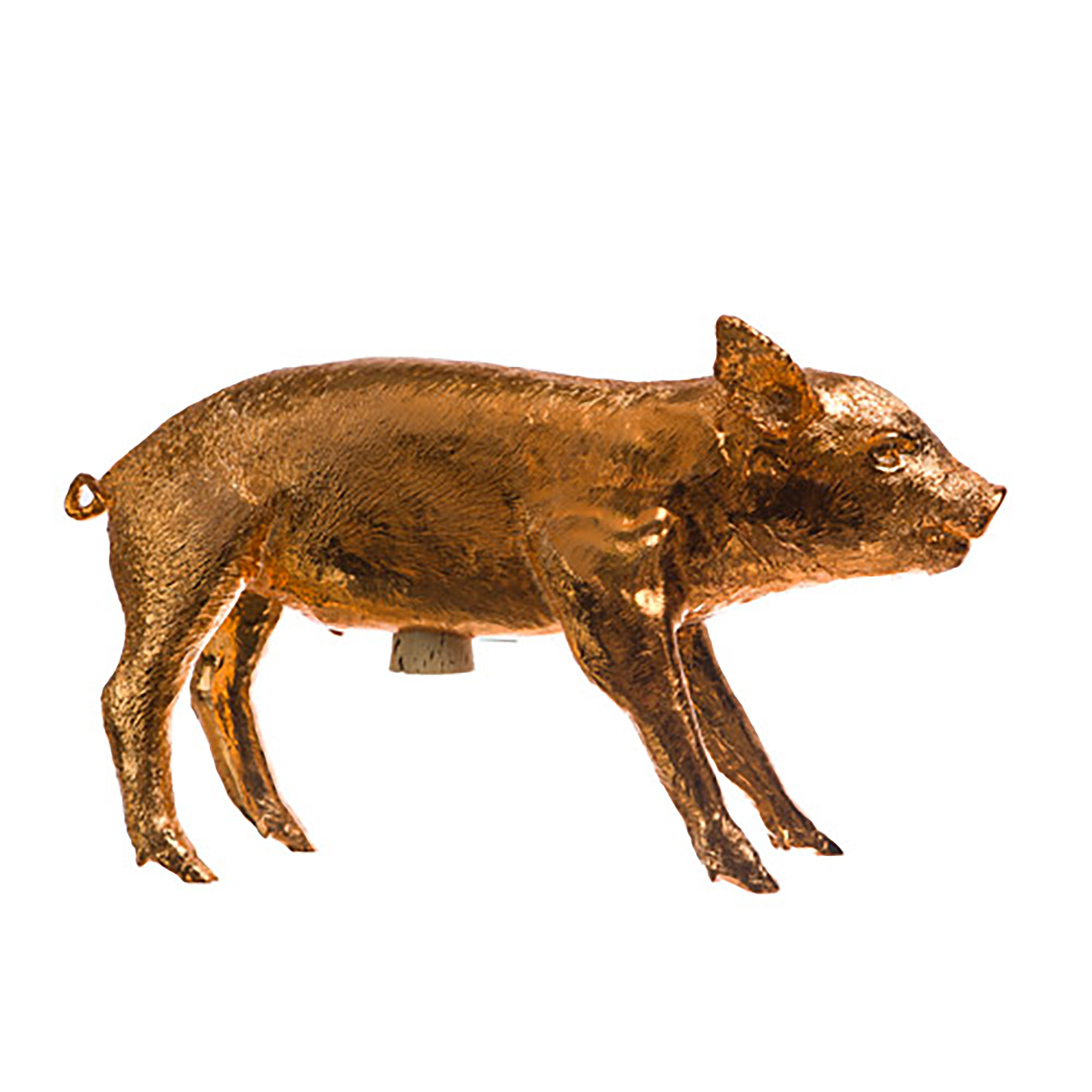 Bank in Form of Pig Orange Chrome