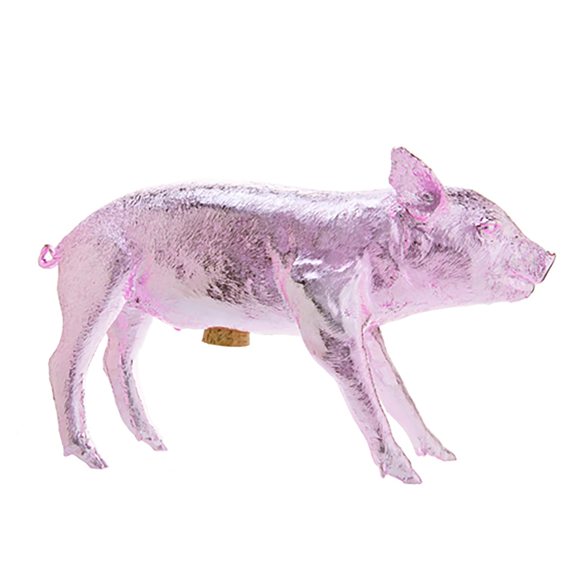 Bank in Form of Pig Pale Pink Chrome