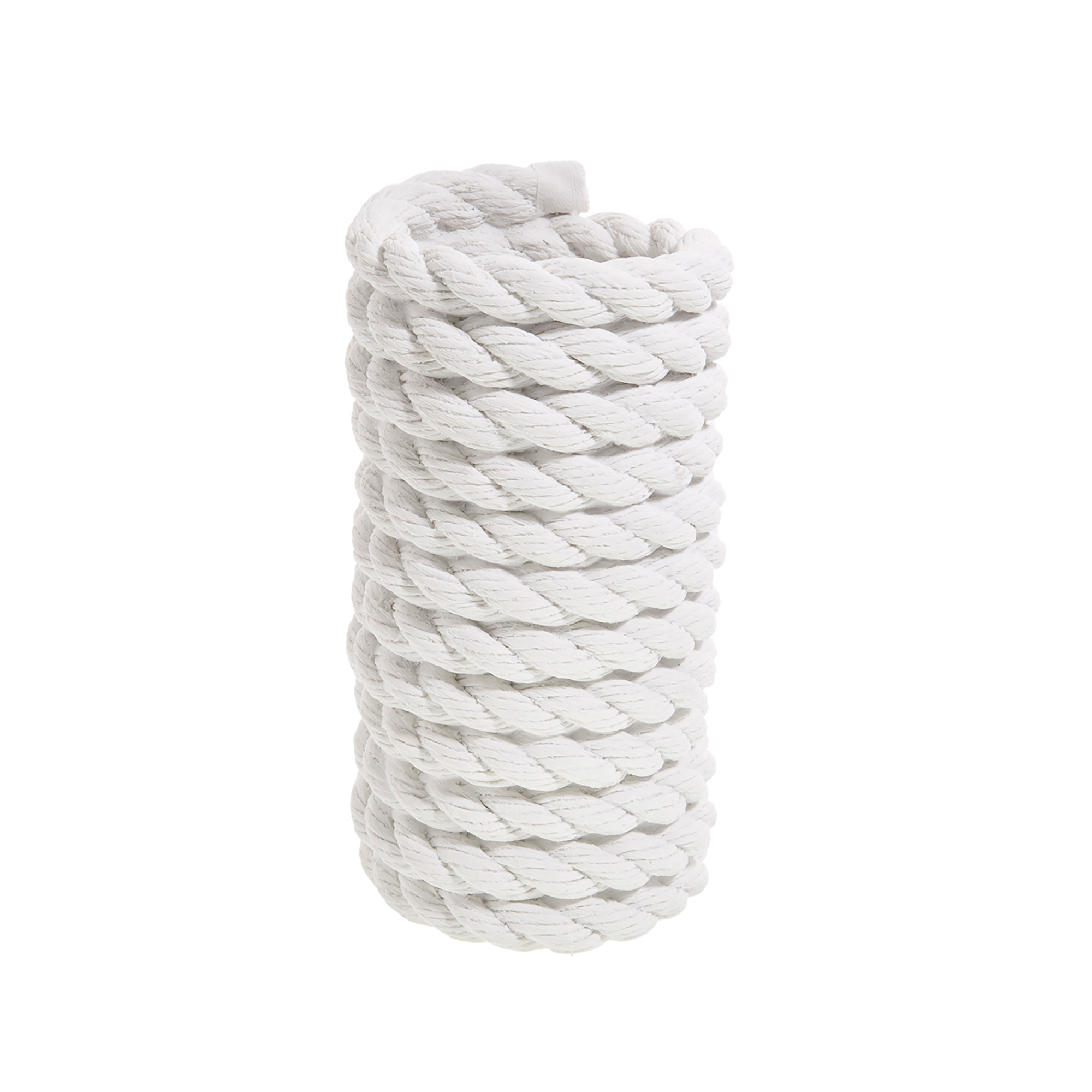 Rope Coil Vase Matte White
