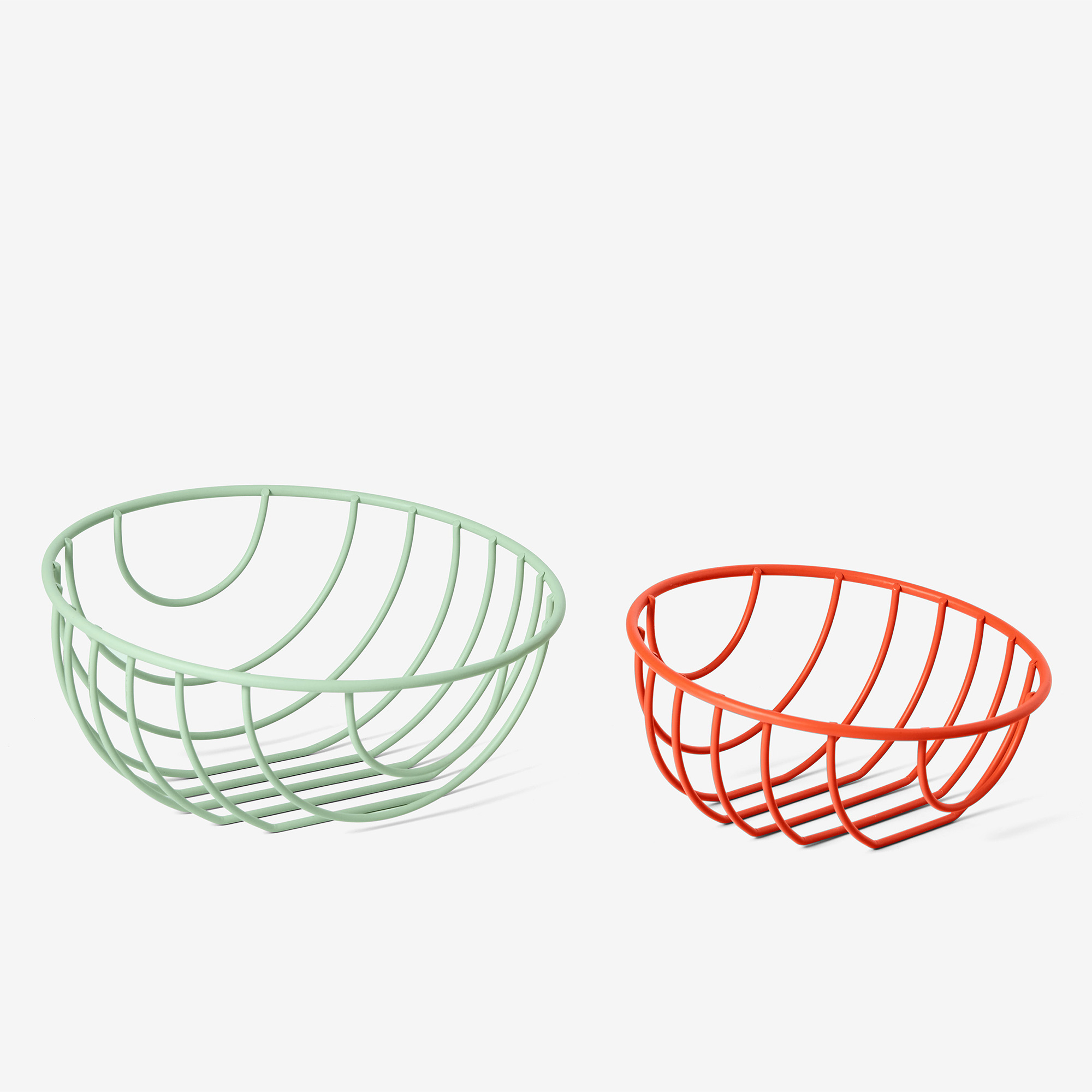 Outline Basket Green Red Set