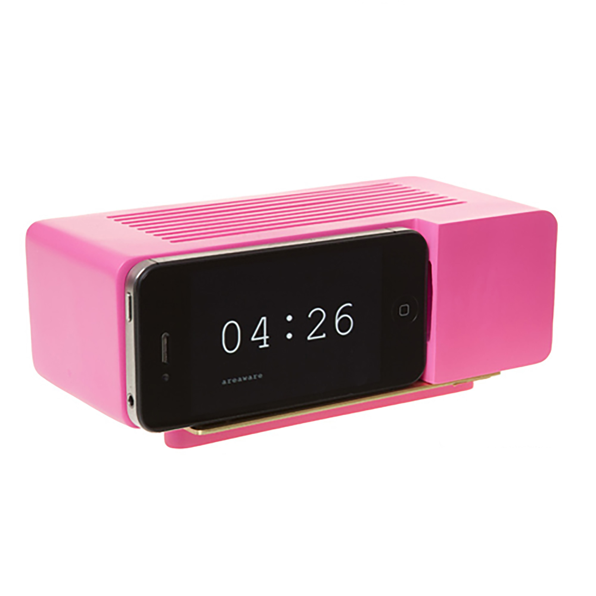 Alarm Dock Pink Resin