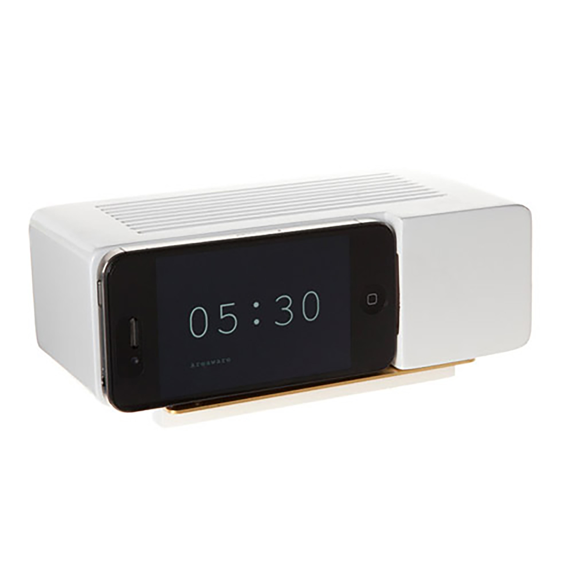 Alarm Dock White Resin