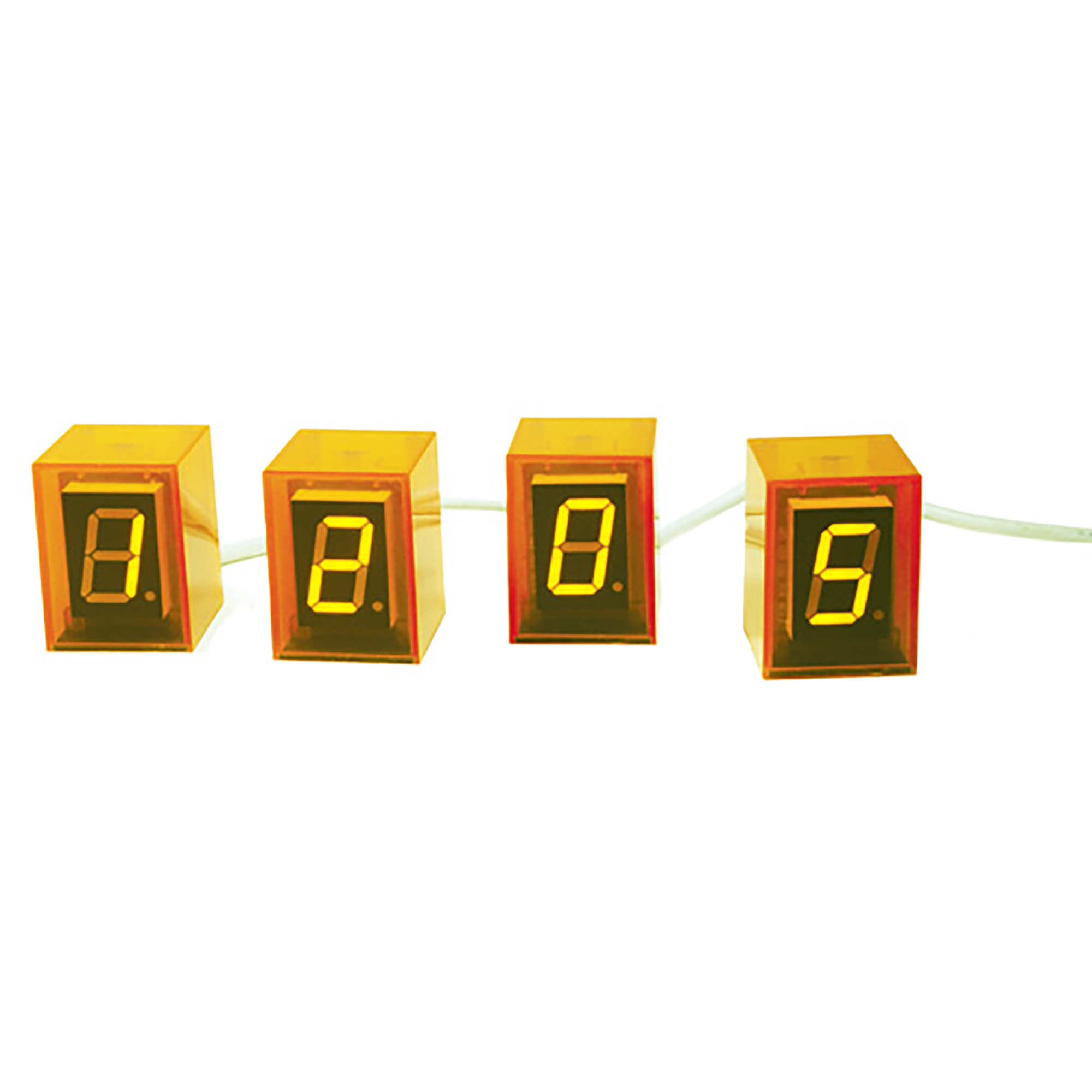 Numbers Clock Orange with Amber LED