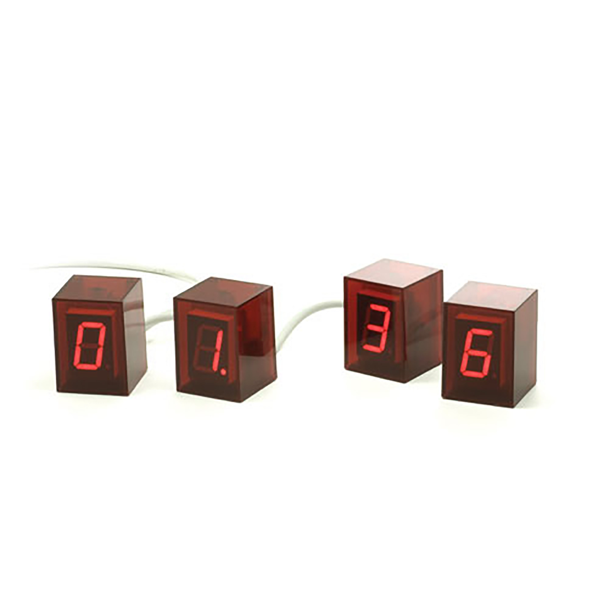 Numbers Clock Red with Red LED