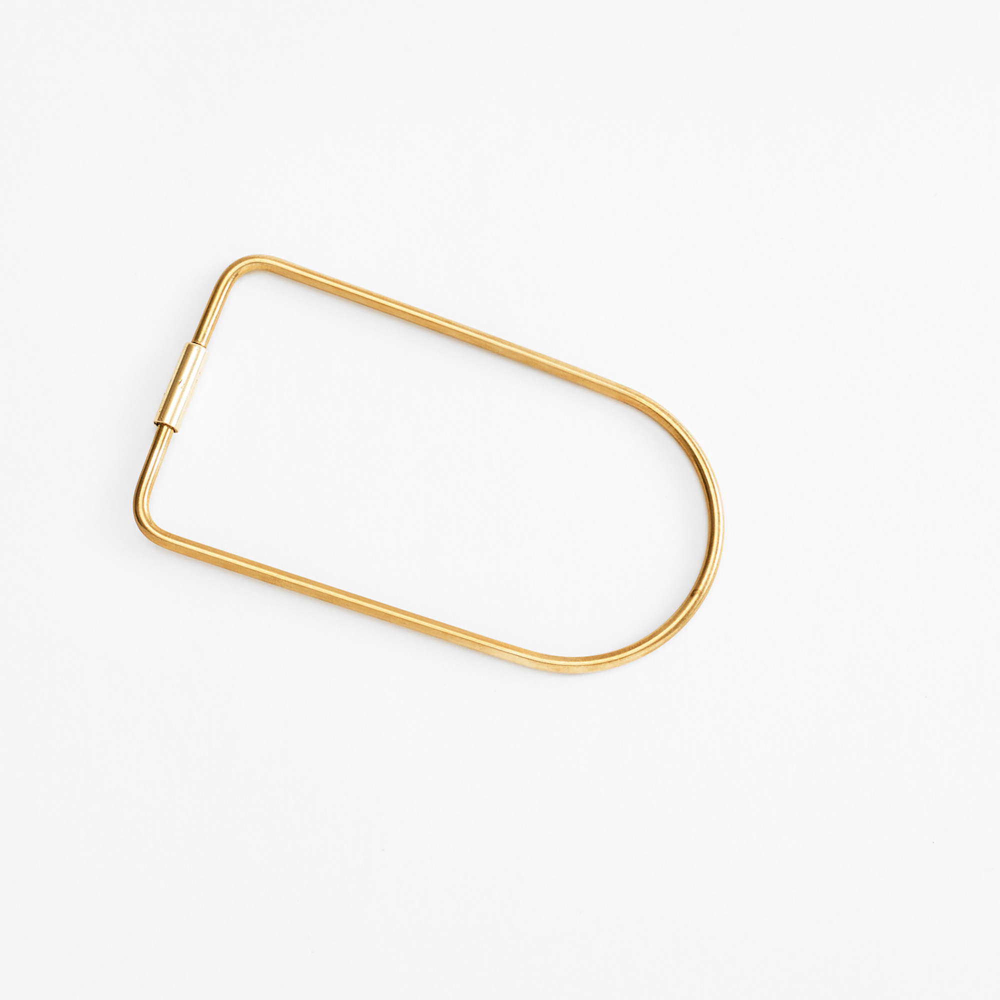 Contour Key Ring Bend Brass