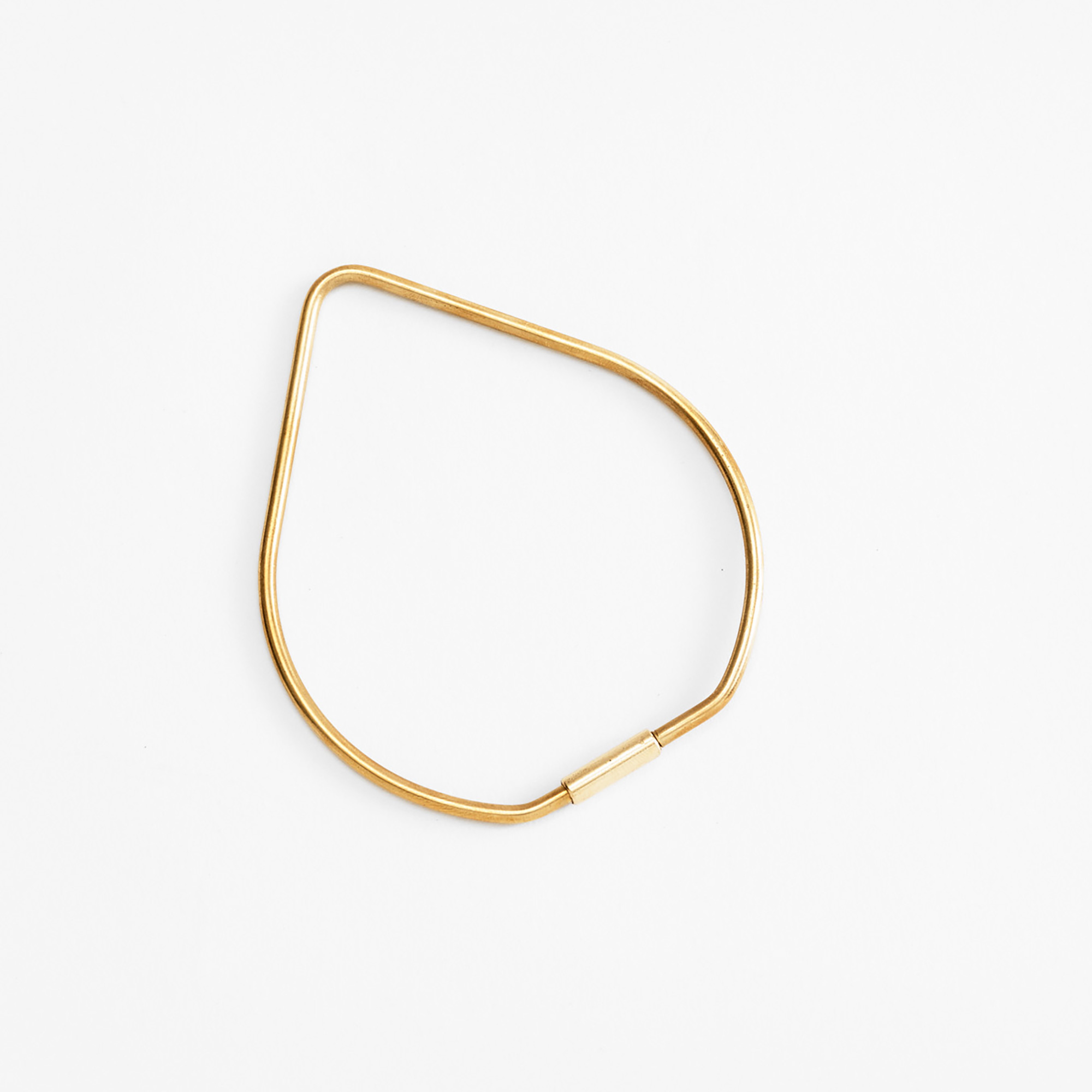 Contour Key Ring Drop Brass
