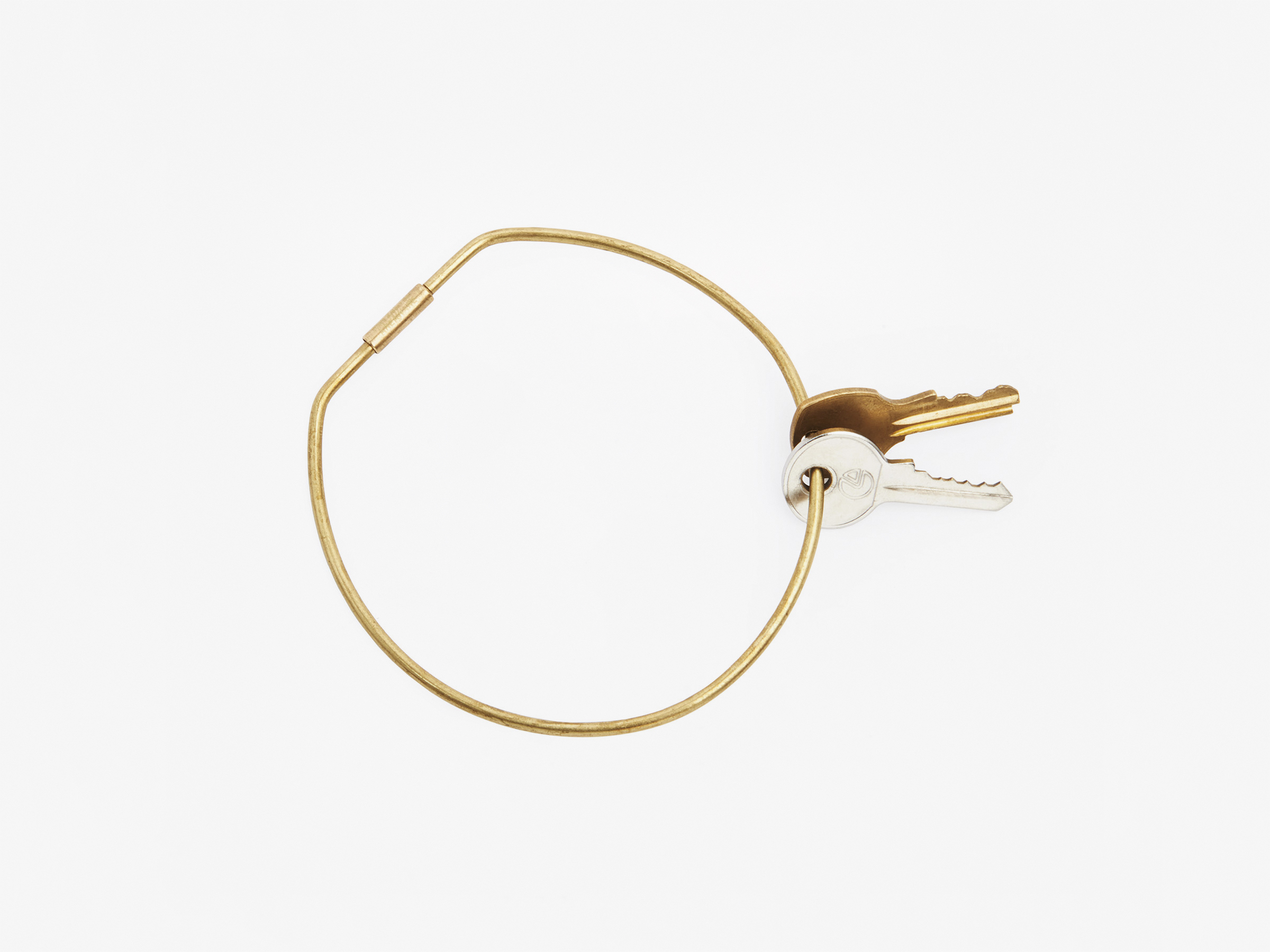 Contour Key Ring Hoop Brass