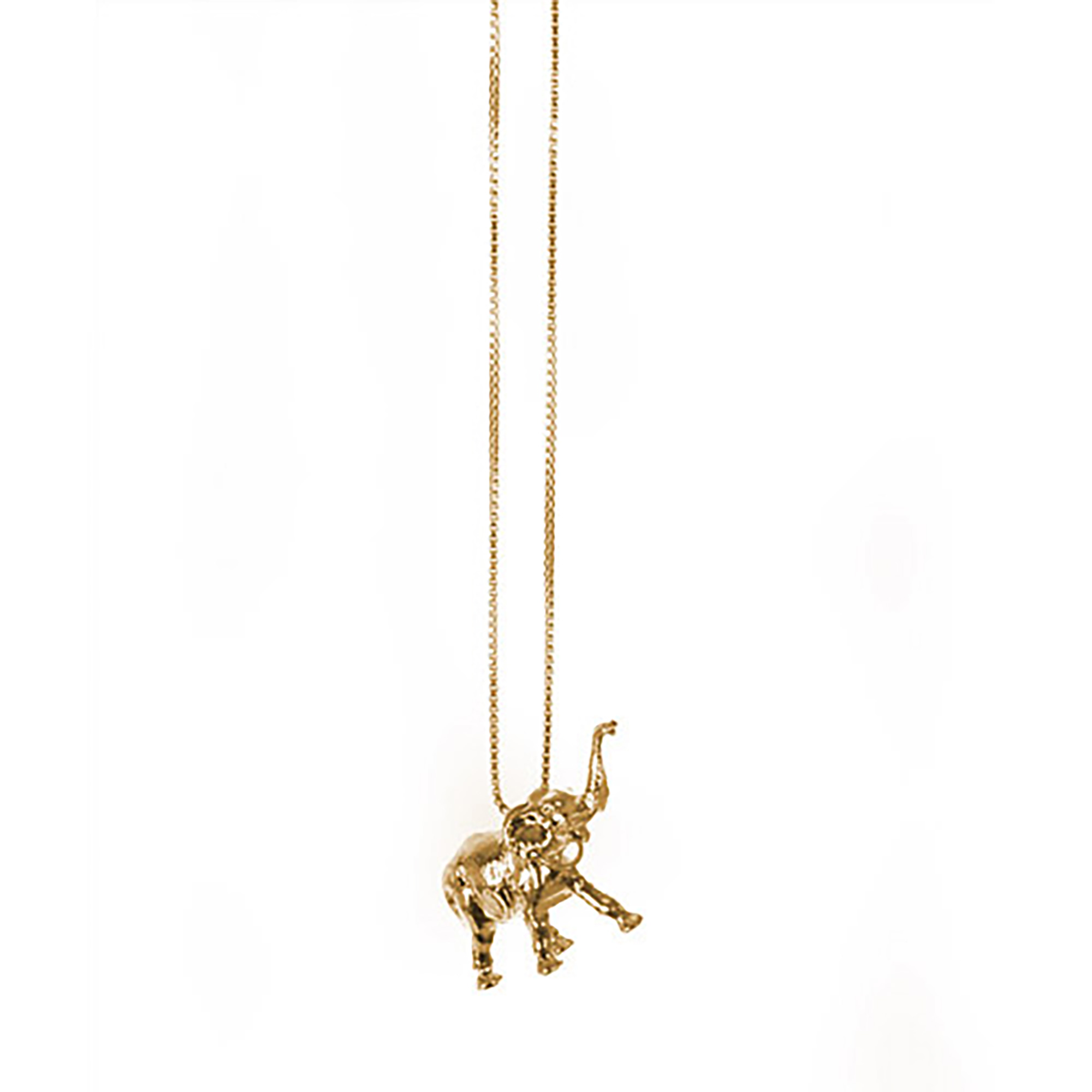 Elephant Necklace Gold