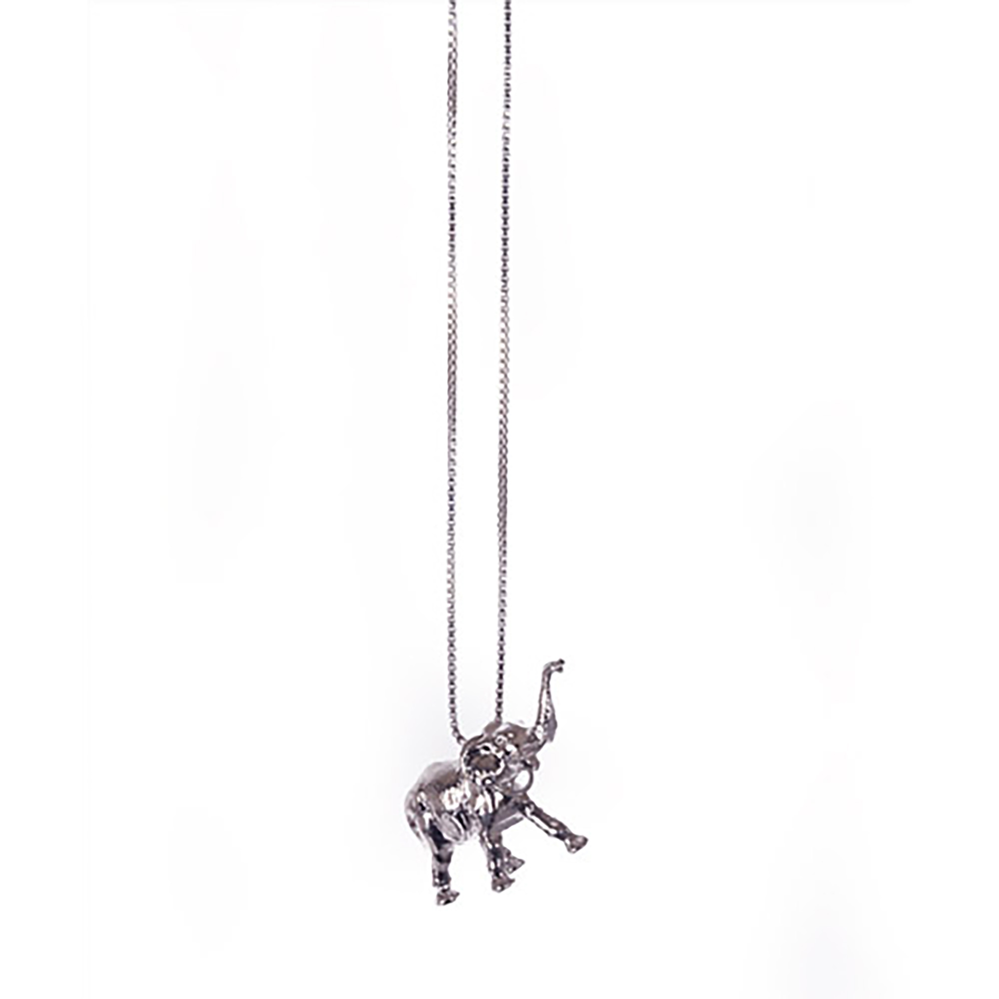 Elephant Necklace Silver