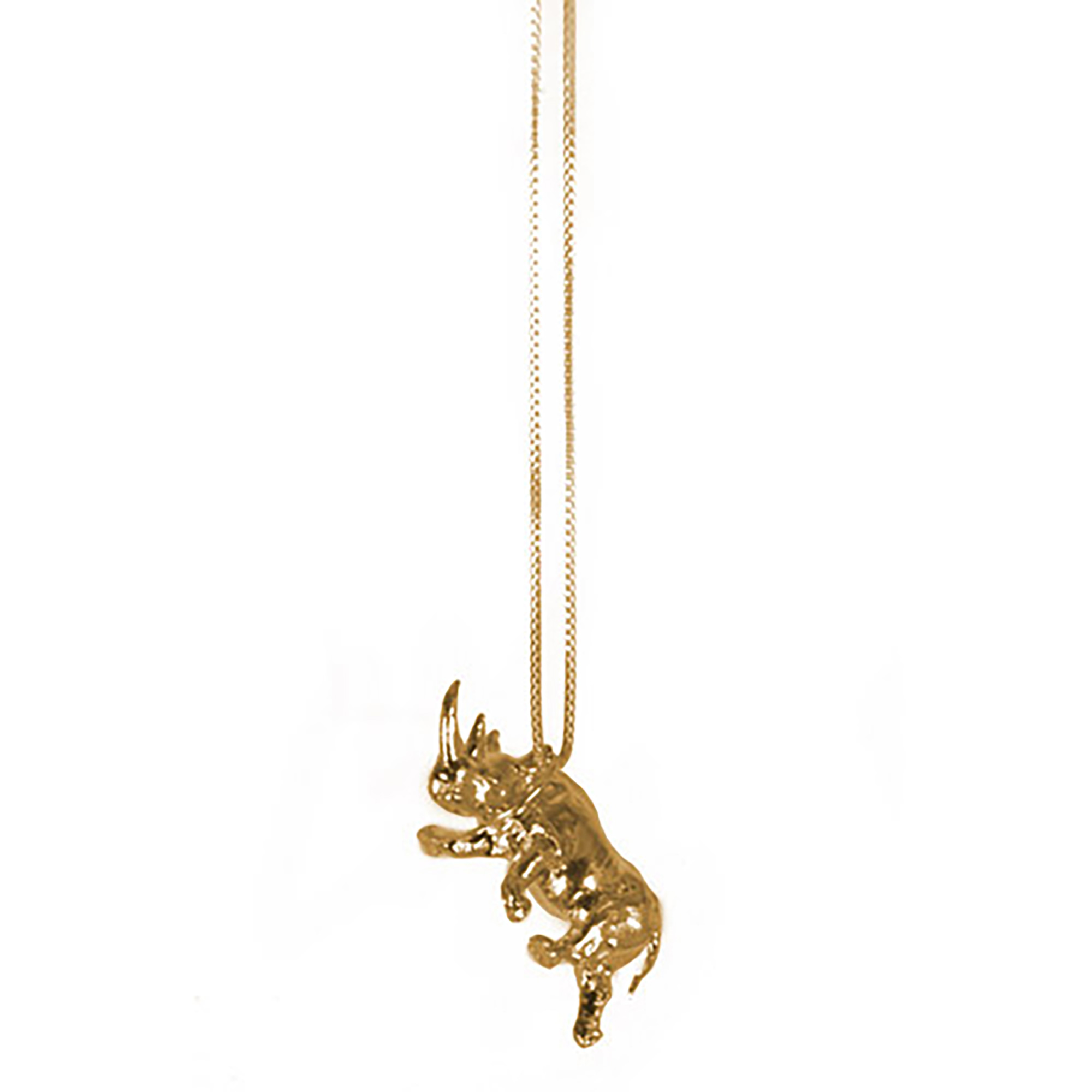 Rhino Necklace Gold