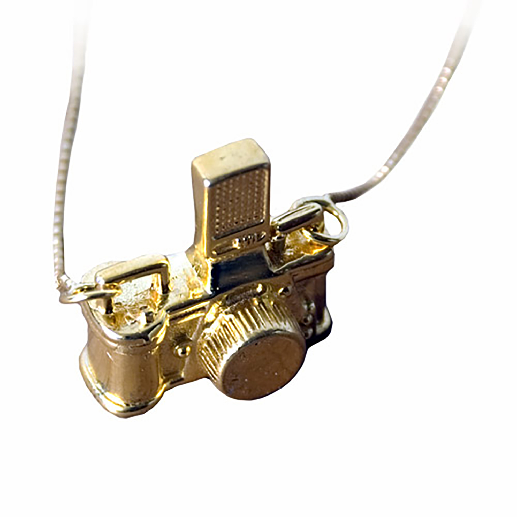 Camera Necklace Gold