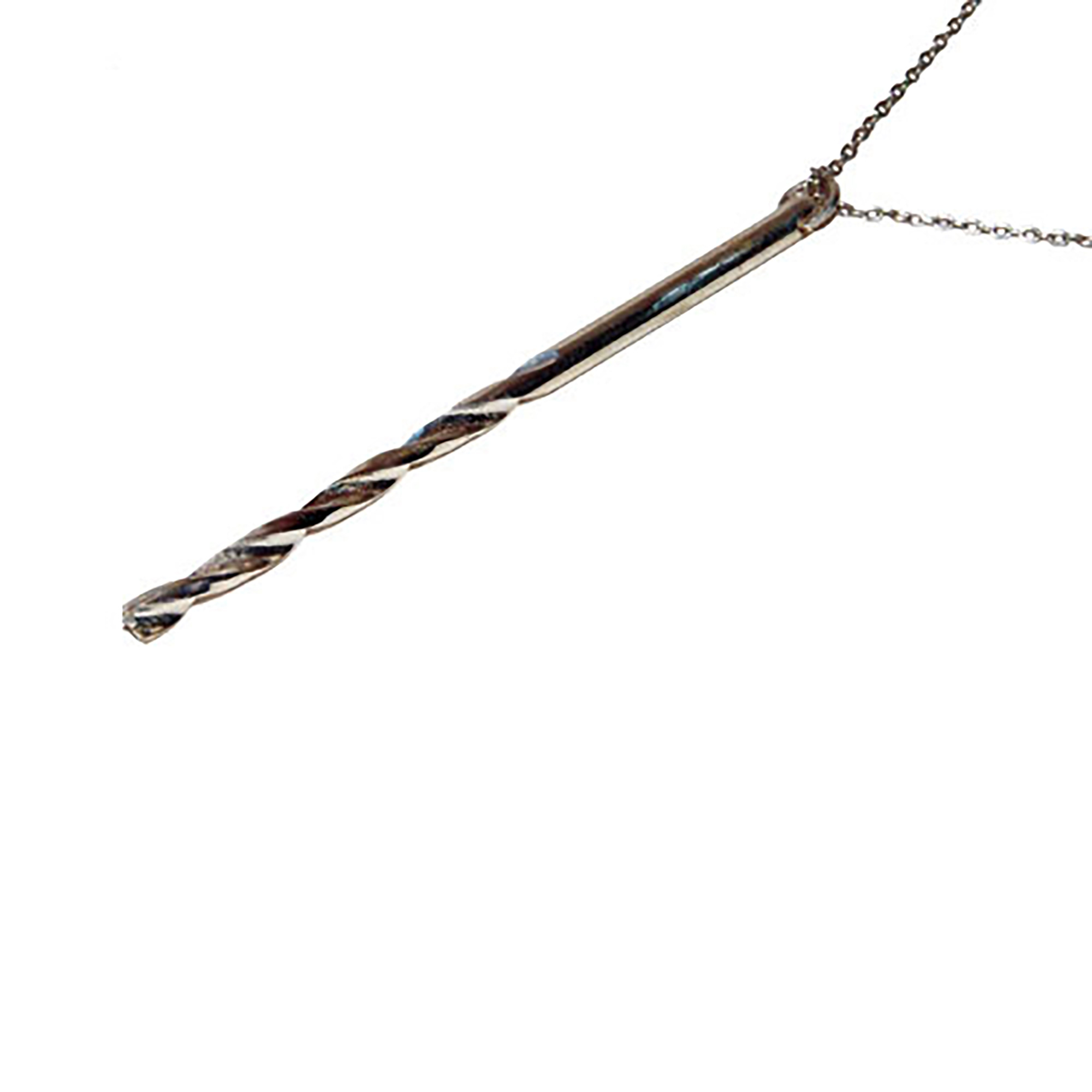 Drill Bit Necklace Sterling