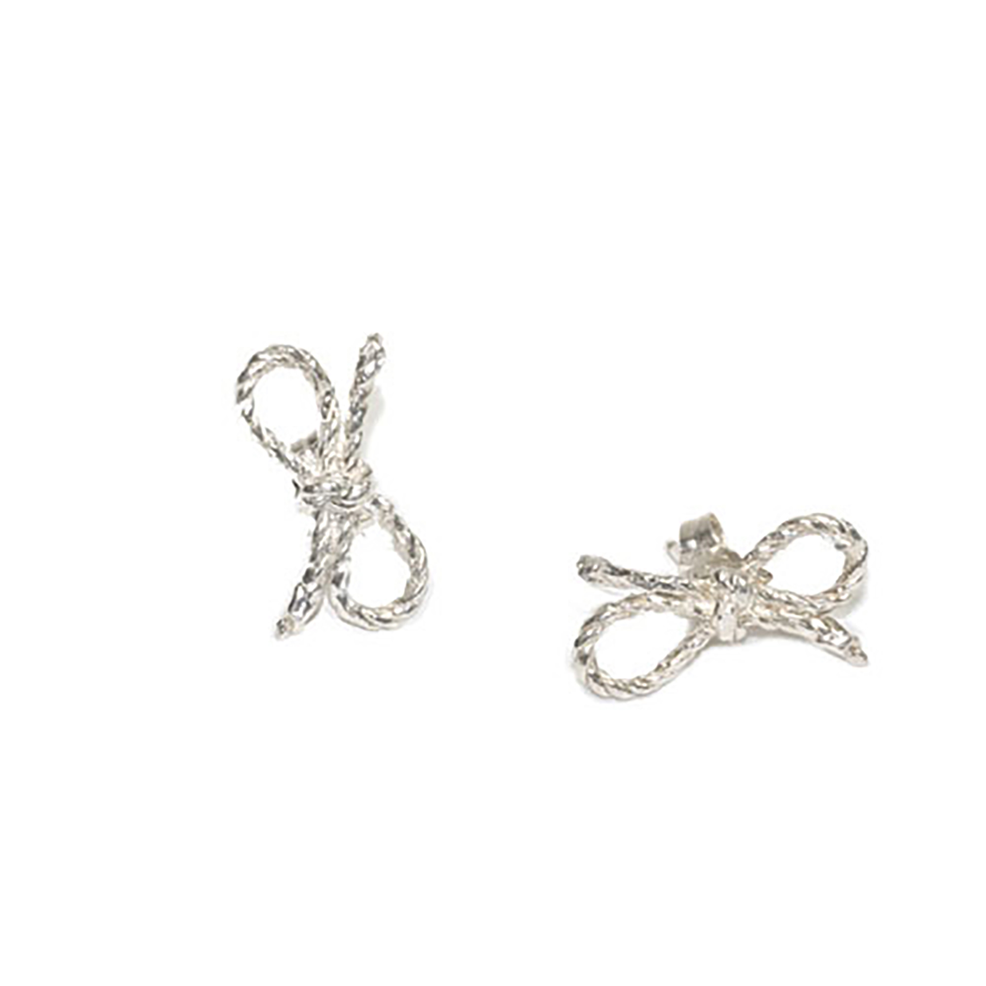Forget Me Knot Earrings Silver