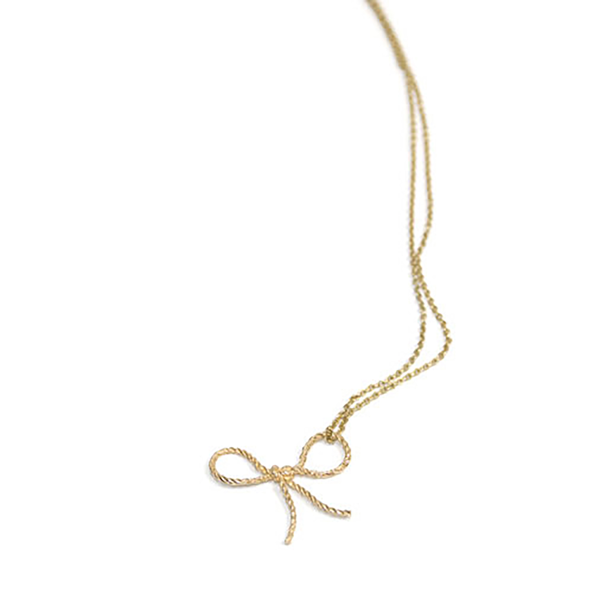Forget Me Knot Necklace Gold