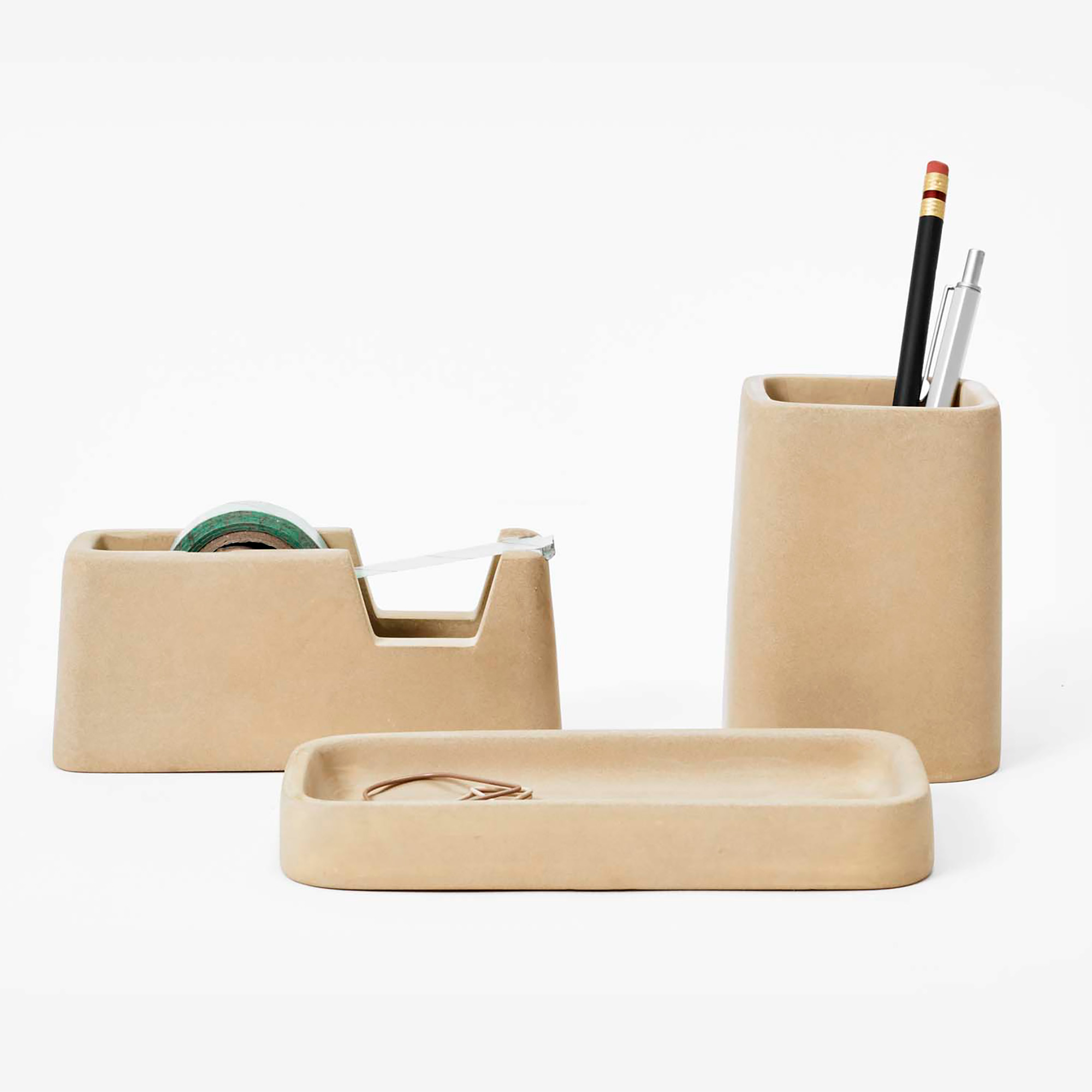 Concrete Desk Set Sand