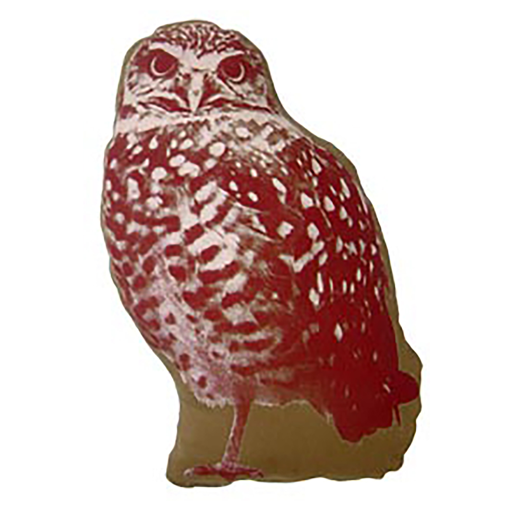 FAUNA Mini Cushion Owl Crimson