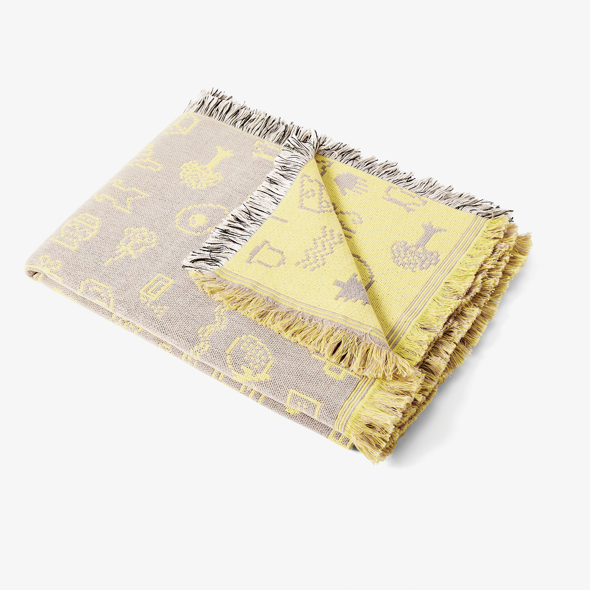 Cairo Throw Gray Yellow