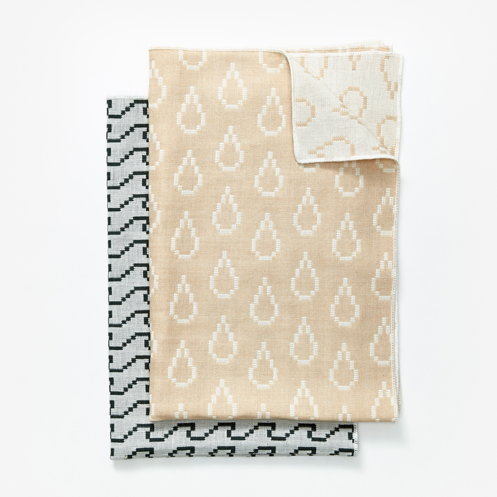 Bitmap Tea Towels Set of 2 Wave Color