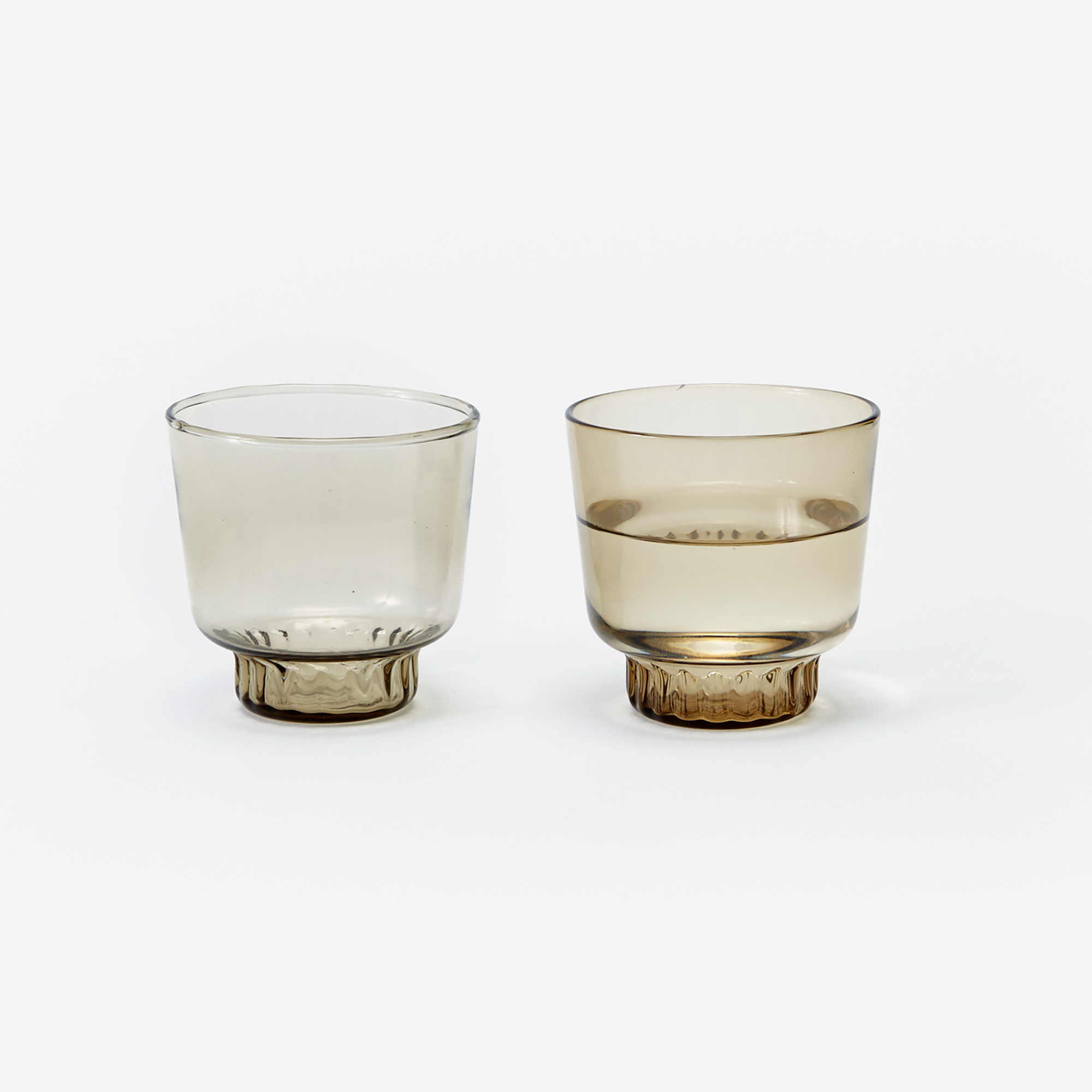 Ridge Kitchen Glasses Set of 2 Smoke